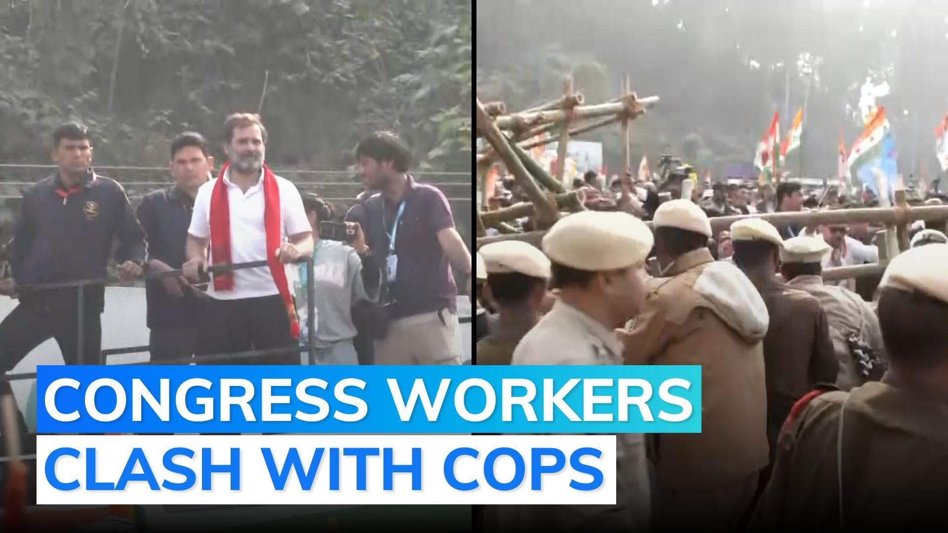 Rahul Gandhi-led Bharat Jodo Nyay Yatra stopped from entering Guwahati city