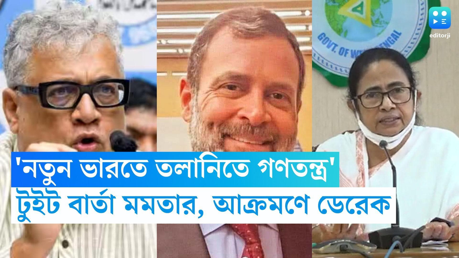 Mamata Banerjee: ‘নতুন ভারতে তলানিতে গণতন্ত্র', রাহুলকাণ্ডে টুইট মমতার, মোদীকে আক্রমণ ডেরেকের 