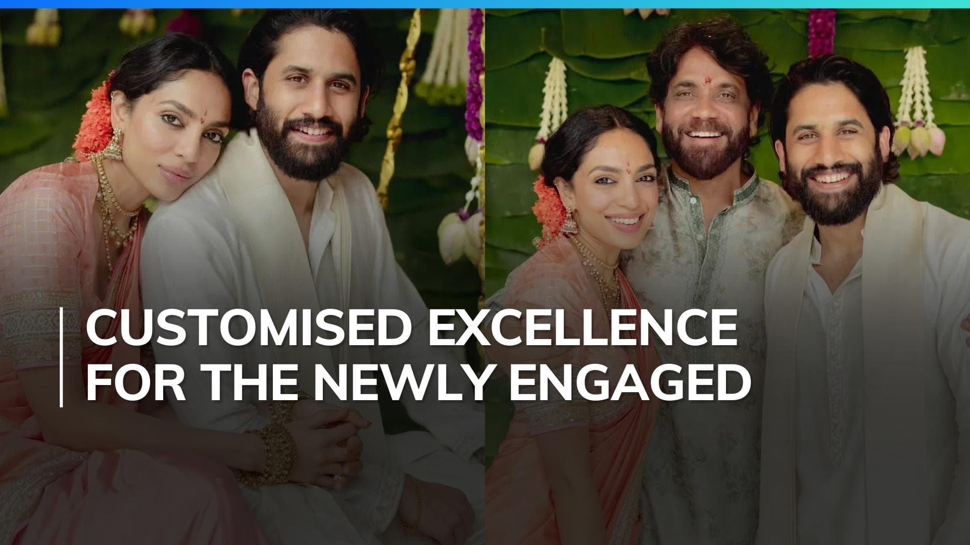 Newly engaged couple Sobhita Dhulipala, Naga Chaitanya shine in Manish Malhotra outfits on engagement day