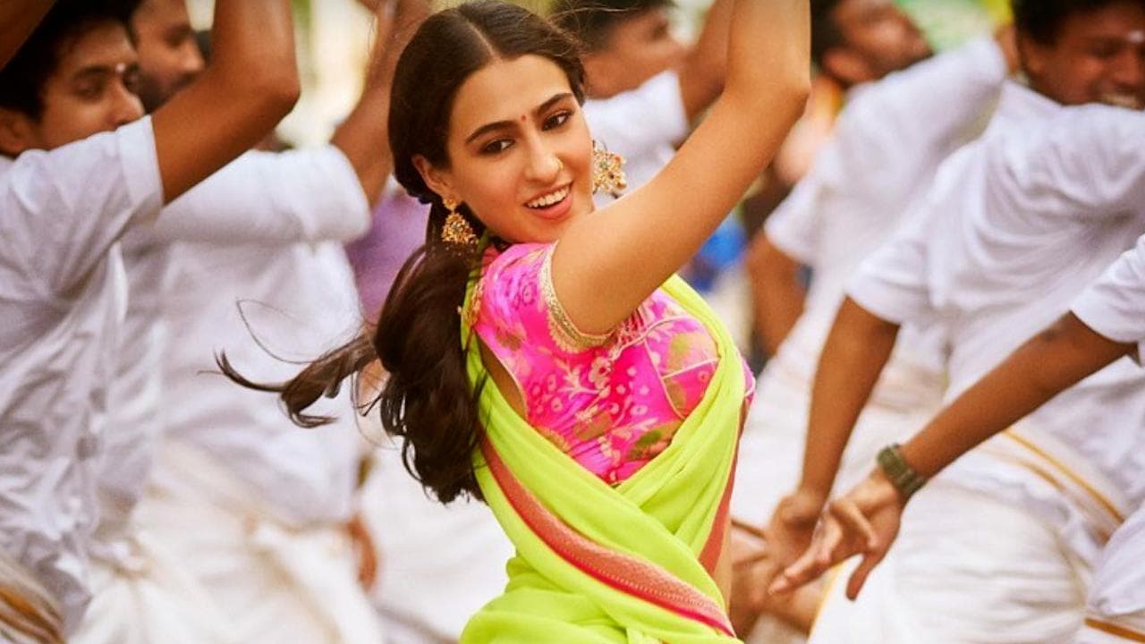 'Atrangi Re' song 'Chaka Chak': Sara Ali Khan celebrates on-screen husband Dhanush’s engagement