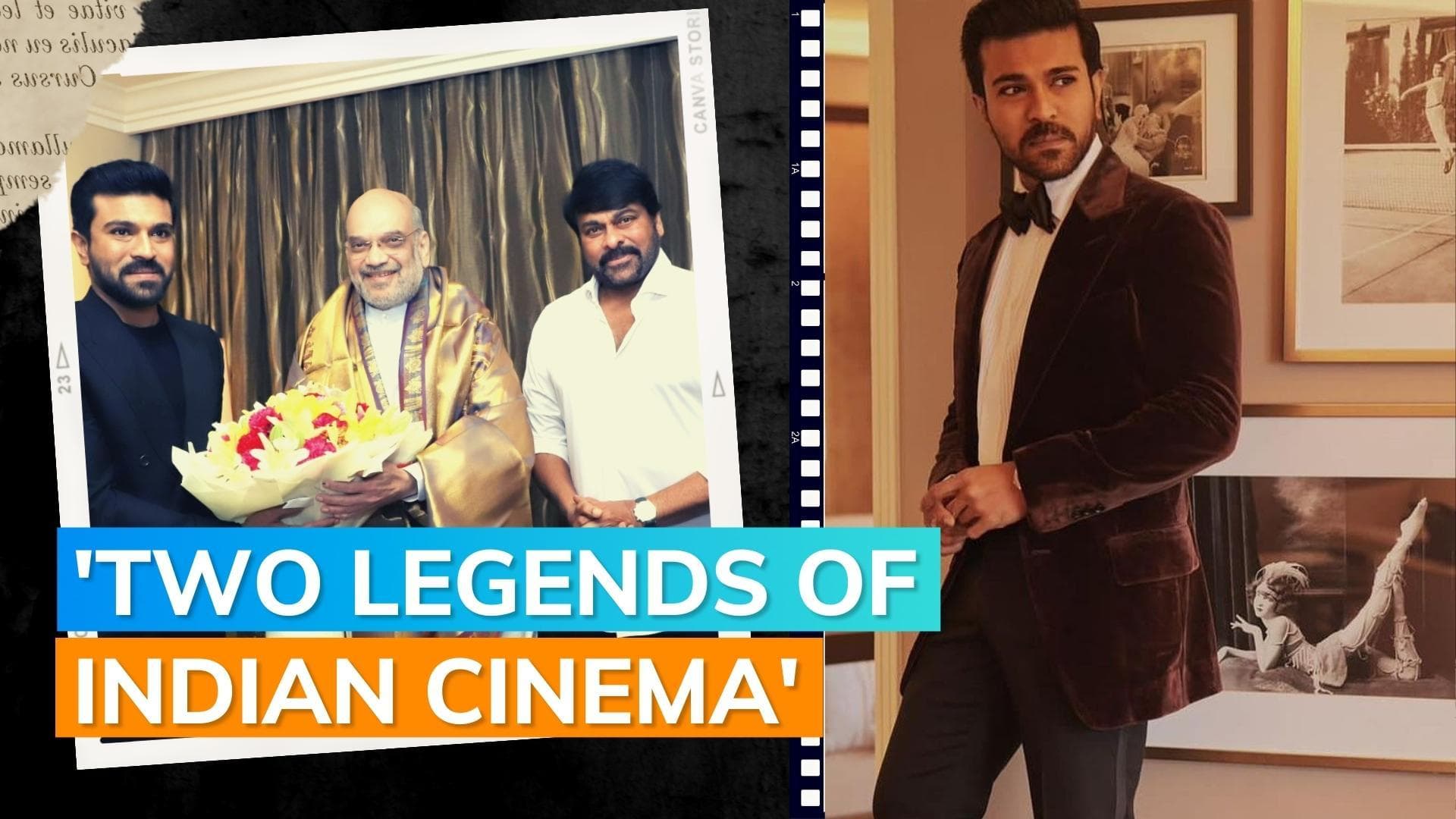 'RRR' star Ram Charan, Chiranjeevi meet Union Home Minister Amit Shah days after 'Naatu Naatu's Oscar win
