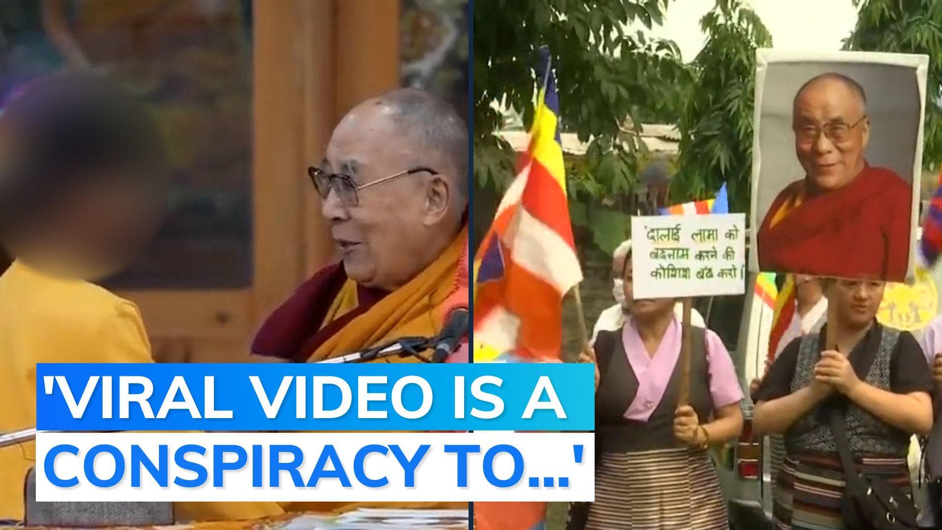 Rally in Dalai Lama's support after 'tongue sucking' viral video