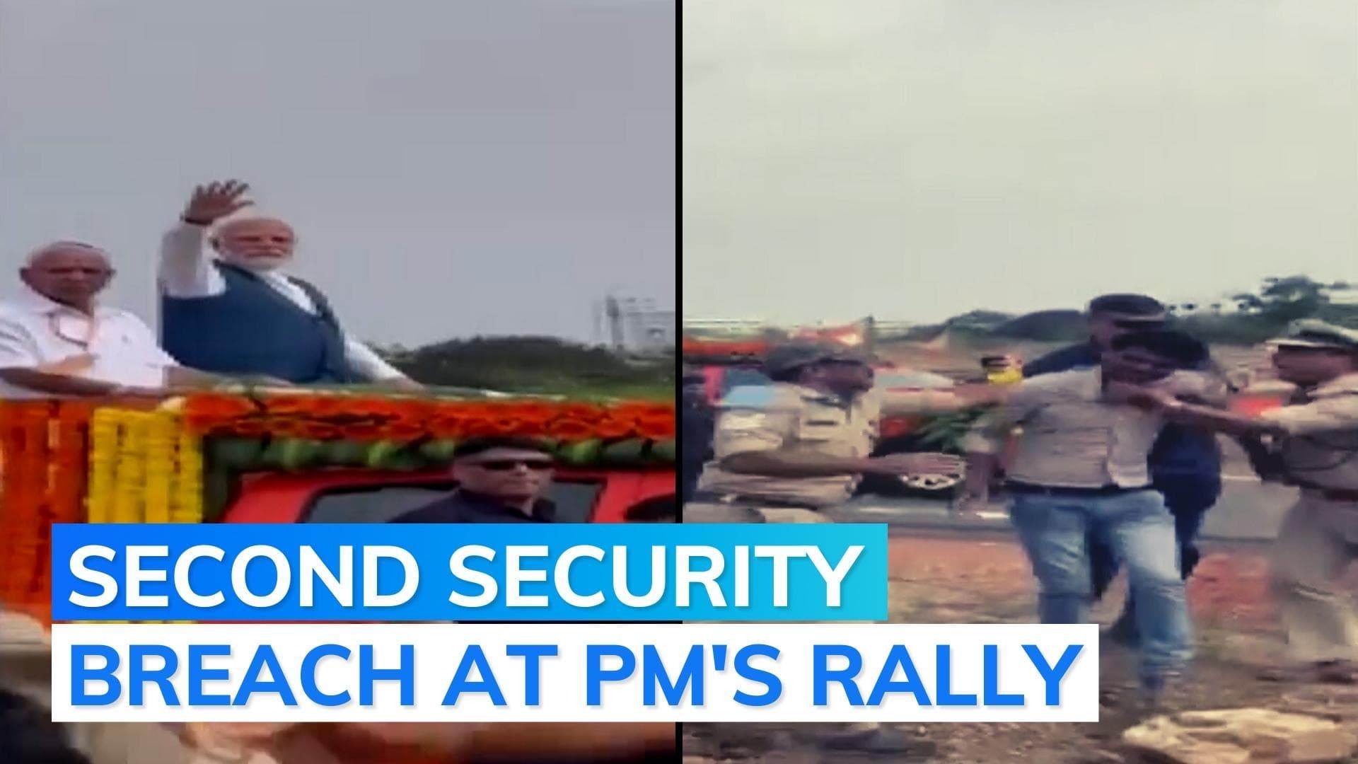 Karnataka: security breach during PM Modi's election road show