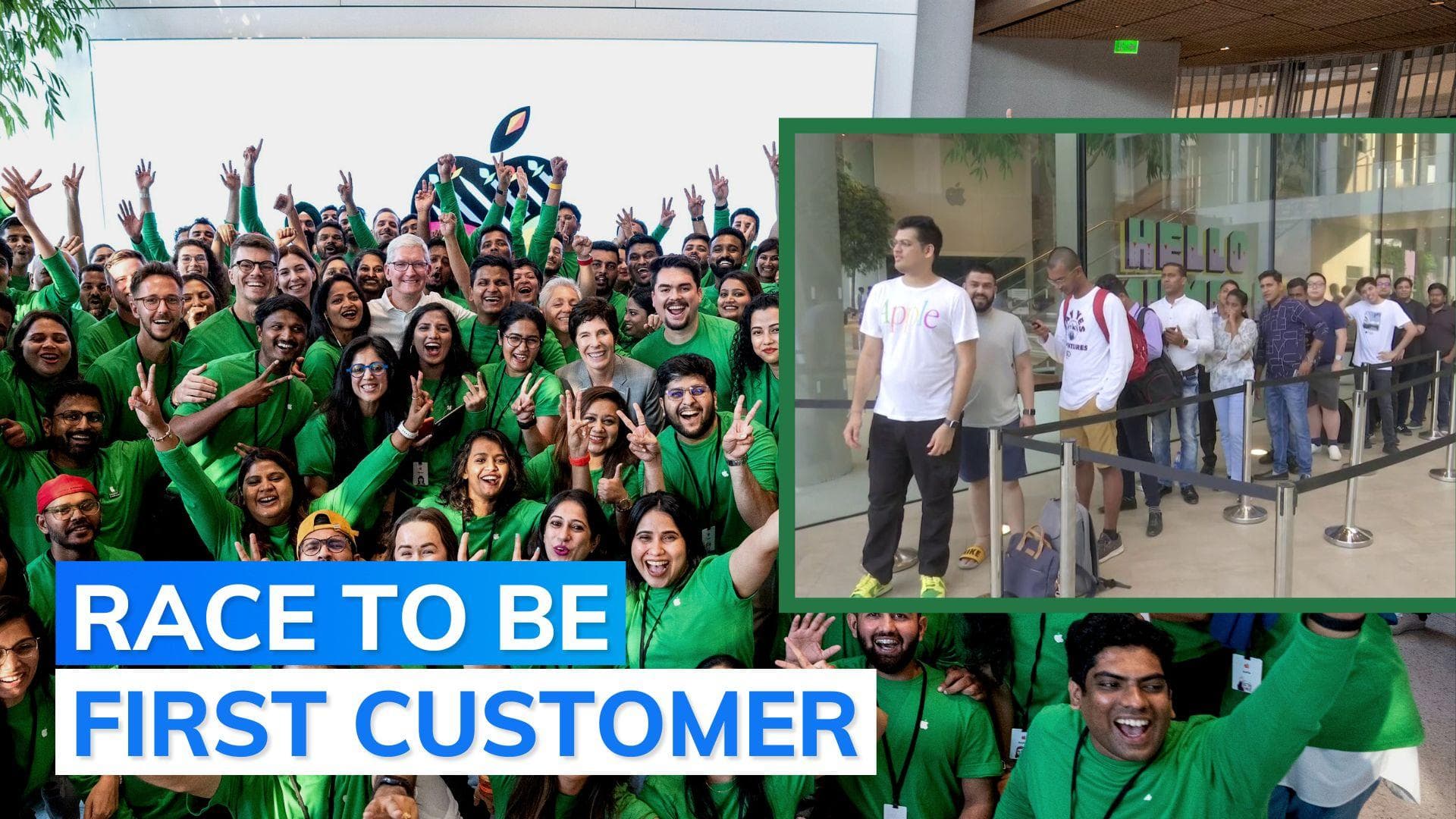 Apple Mumbai store: long queue outside Apple's first India outlet ahead of opening