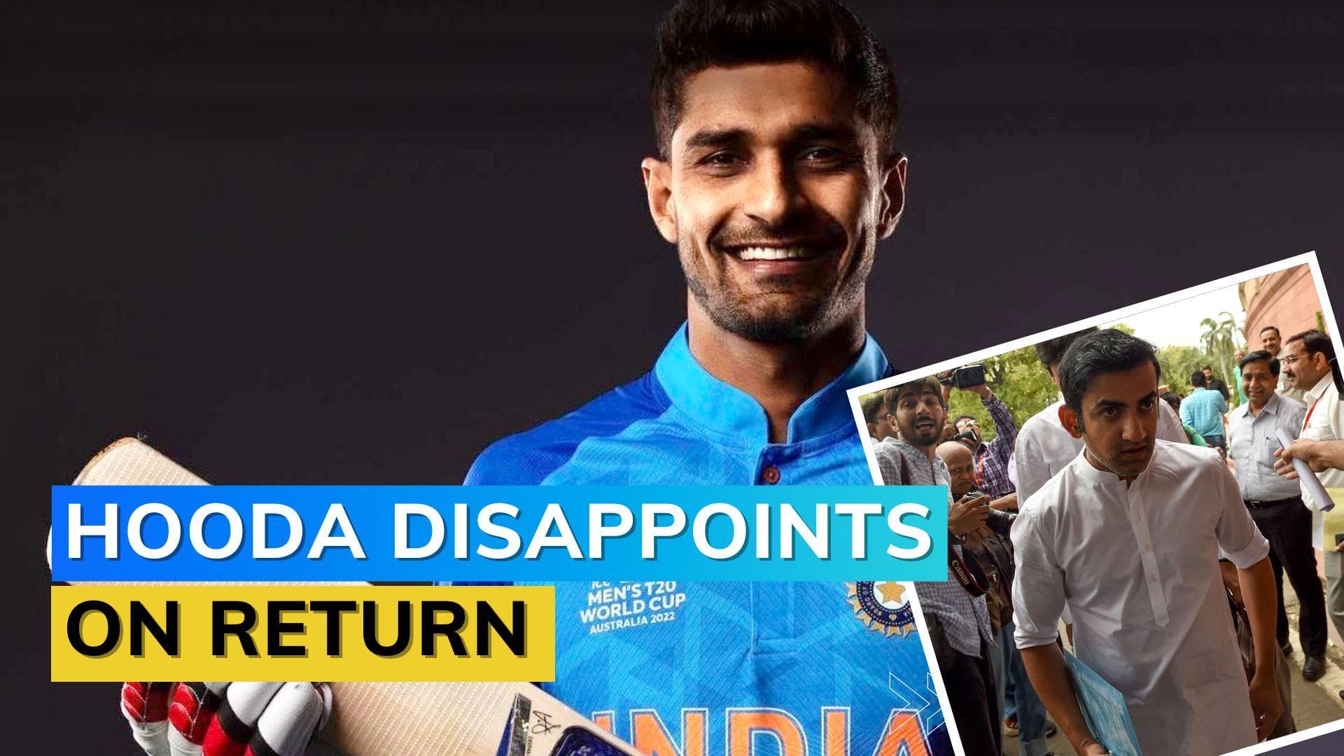 T20 World Cup 2022, India vs South Africa: Deepak Hooda's selection baffles Gautam Gambhir