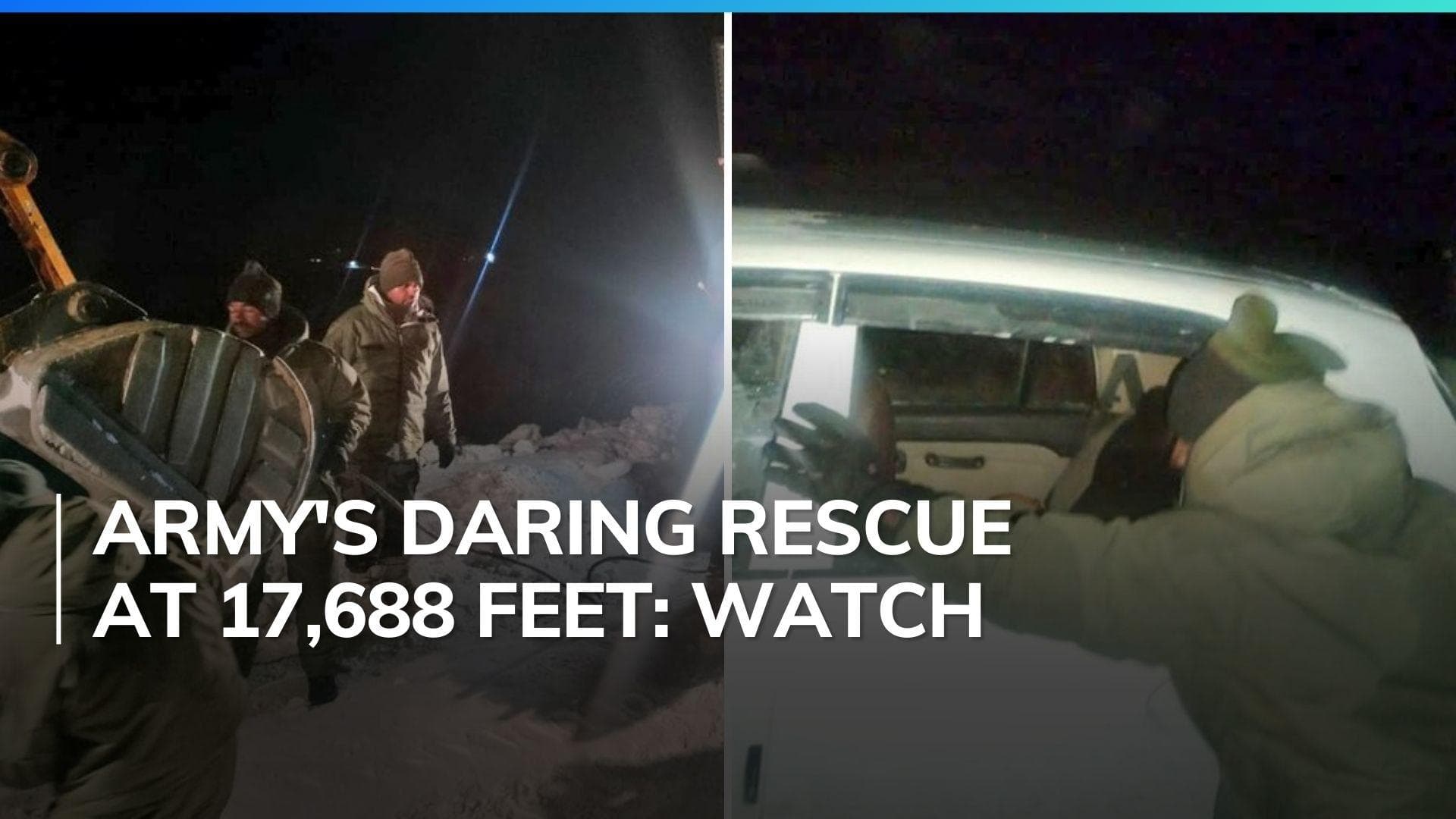 Video: army carries out nocturnal operation, rescues 80 people stranded in Ladakh  snowfall
