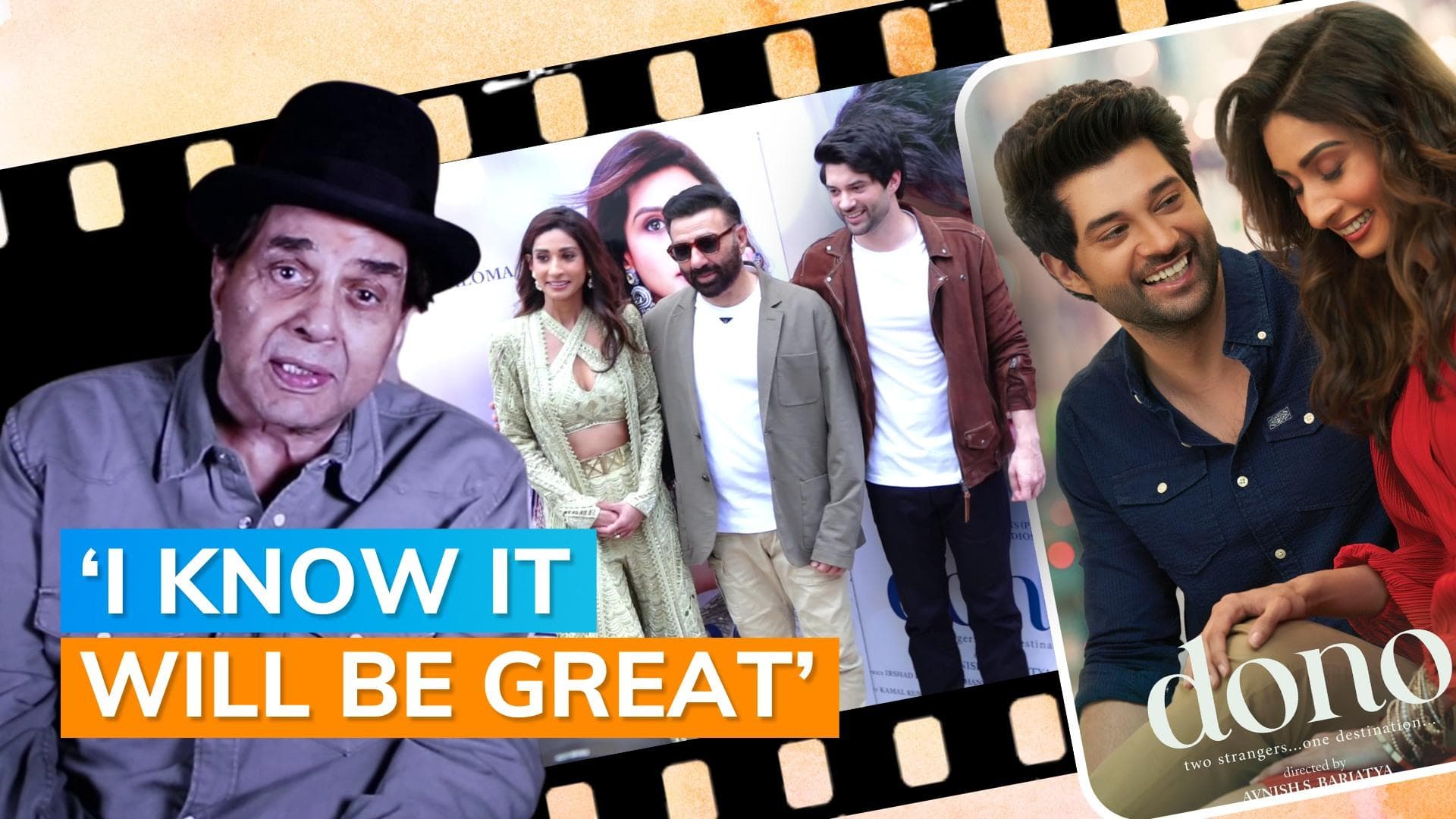 ‘Dono’ trailer launch:  Dharmendra wishes grandson Rajveer and Paloma Thakeria on their debut| Watch 