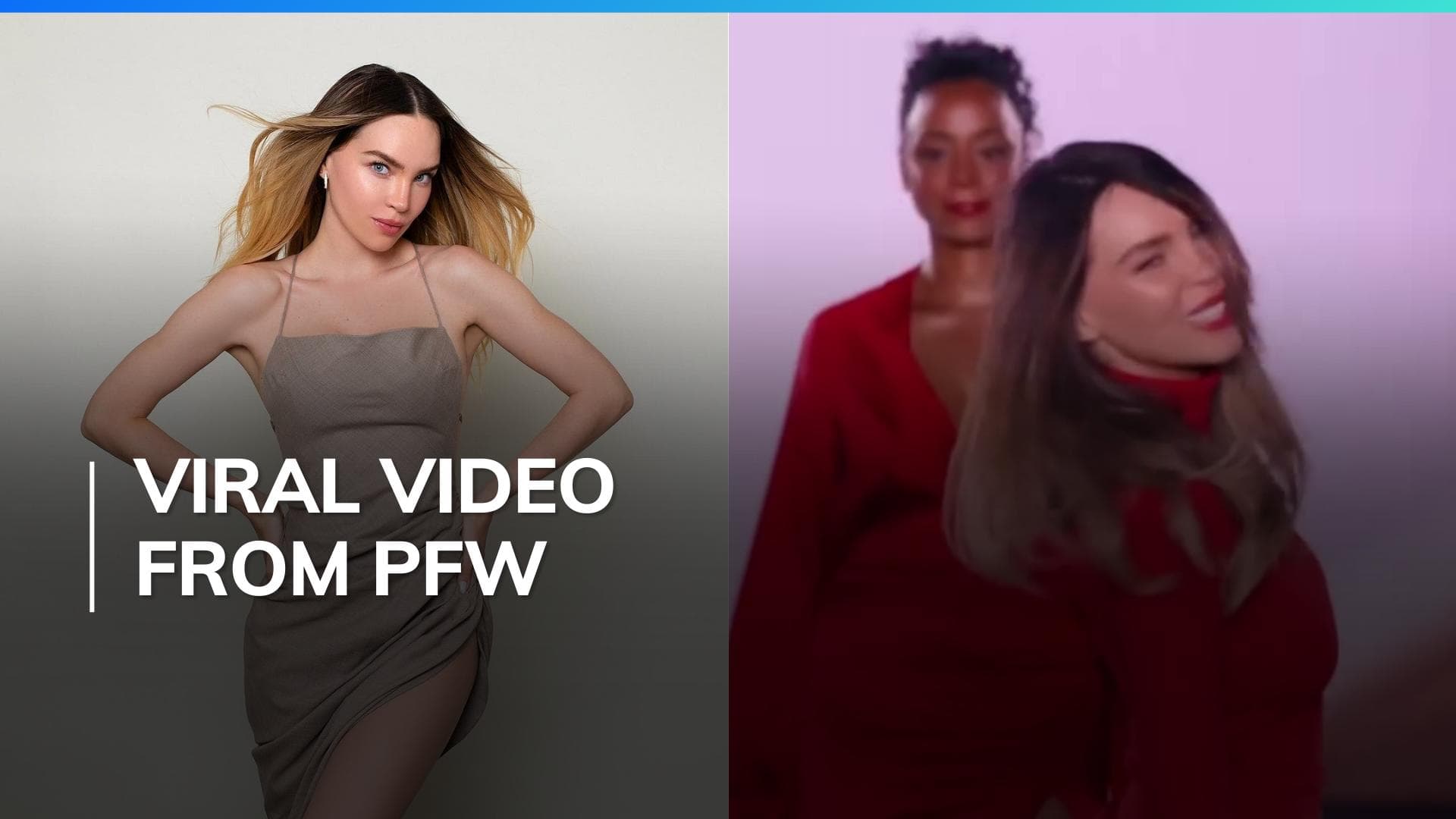 Spanish singer Belinda falls while walking down the ramp, recovers gracefully as audience cheer