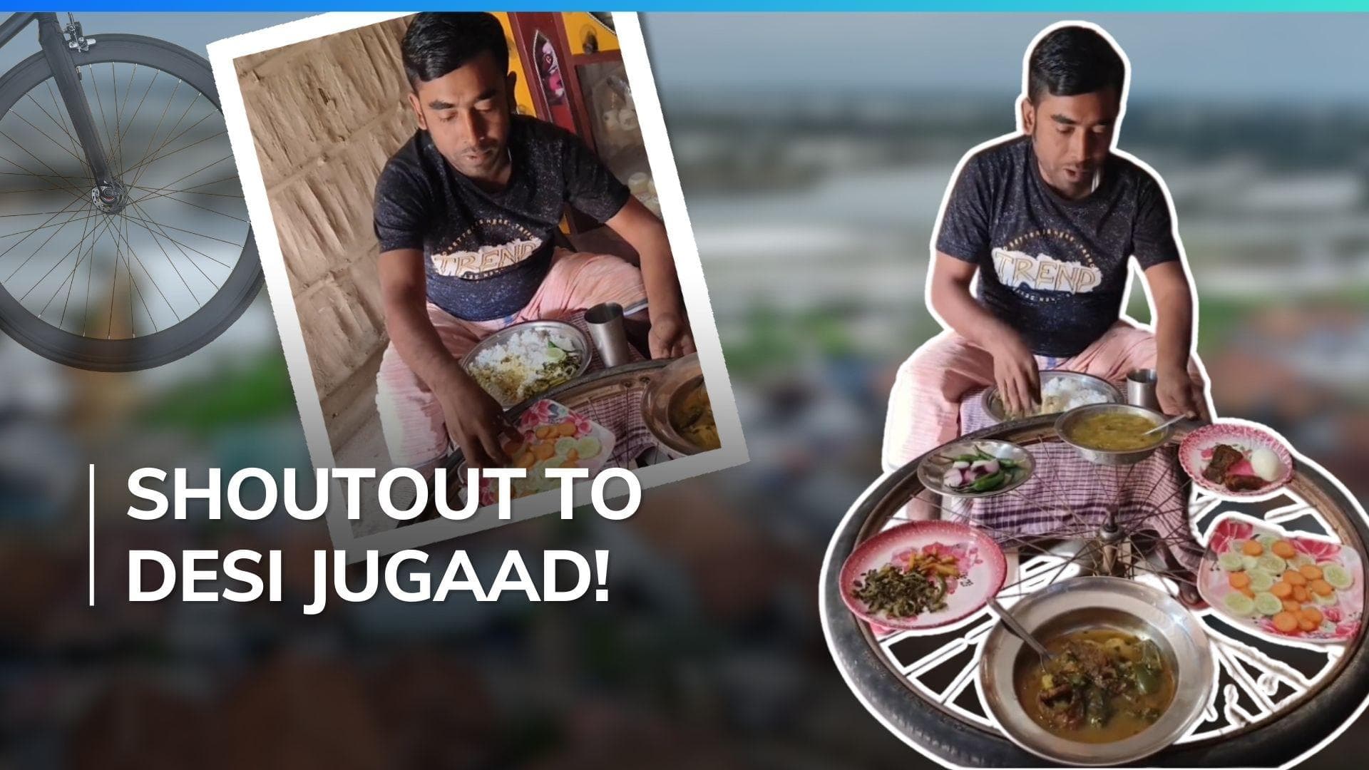 Cycle tyre turns into dining table: Internet buzzes over man's 'Desi Jugaad' 