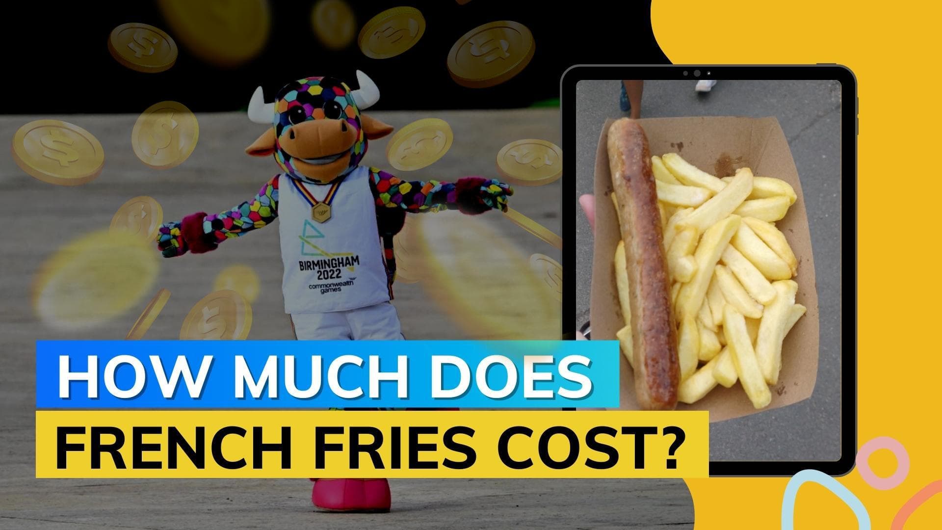 Bizarre! 1 sausage and frozen French fries cost almost ₹1000 at the Commonwealth Games