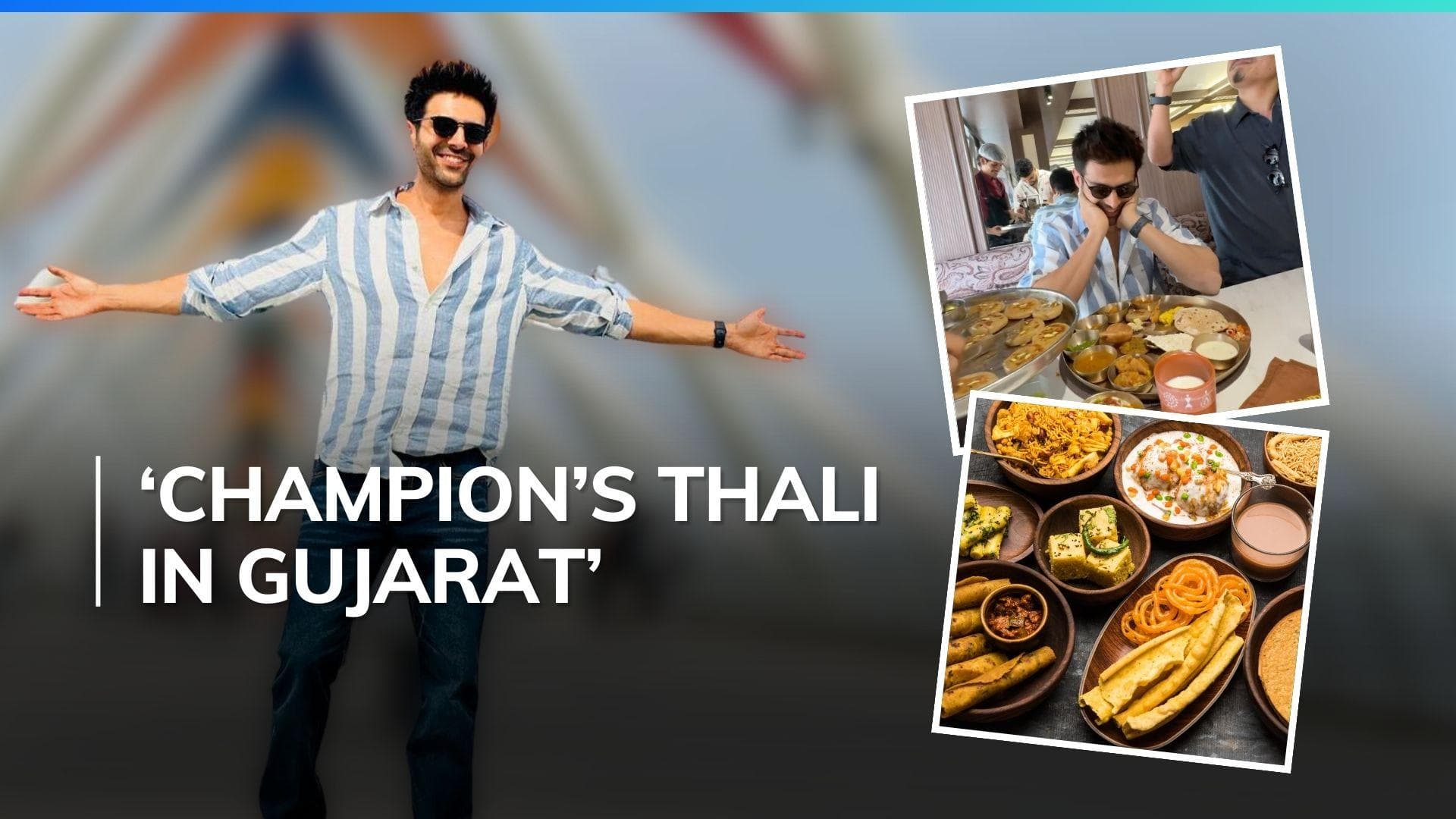 ‘Chandu Champion’ actor Kartik Aryan enjoys Gujarati thali in Ahmedabad, know what all it consists of