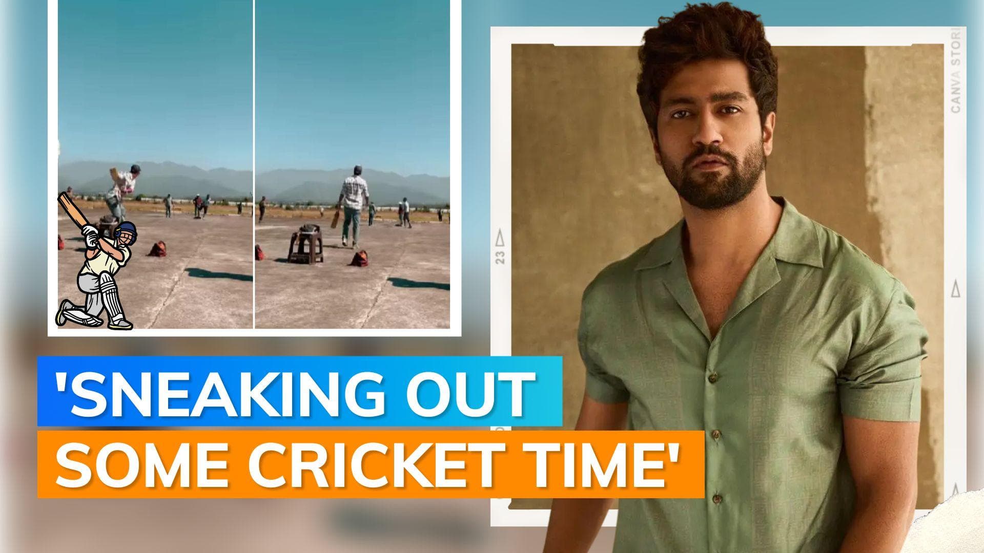  Vicky Kaushal plays 'jugaad cricket' using chair as wicket, says 'making the most of an early pack up'