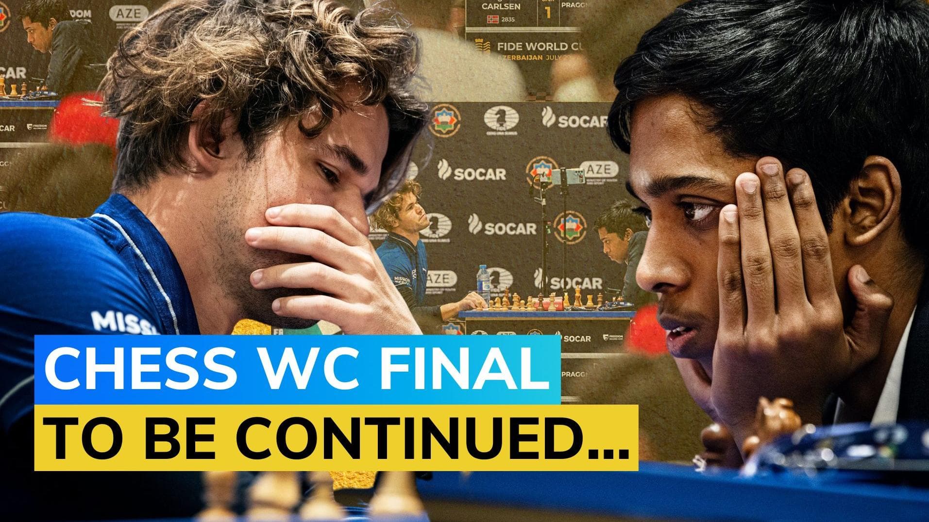 Chess World Cup: R Praggnanandhaa holds Magnus Carlsen to 2 draws, winner to be decided via tie-breaker