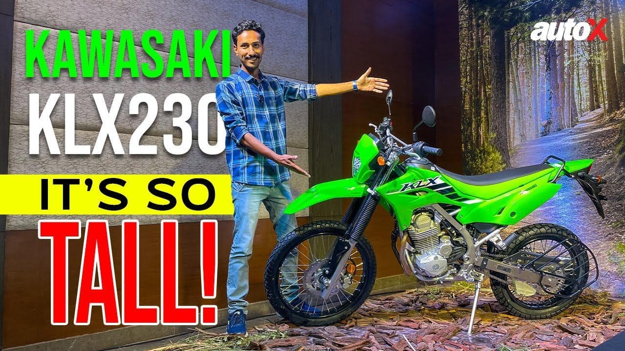 New Kawasaki KLX 230 first look | Road legal dirt bike coming to India | 2024 | autoX