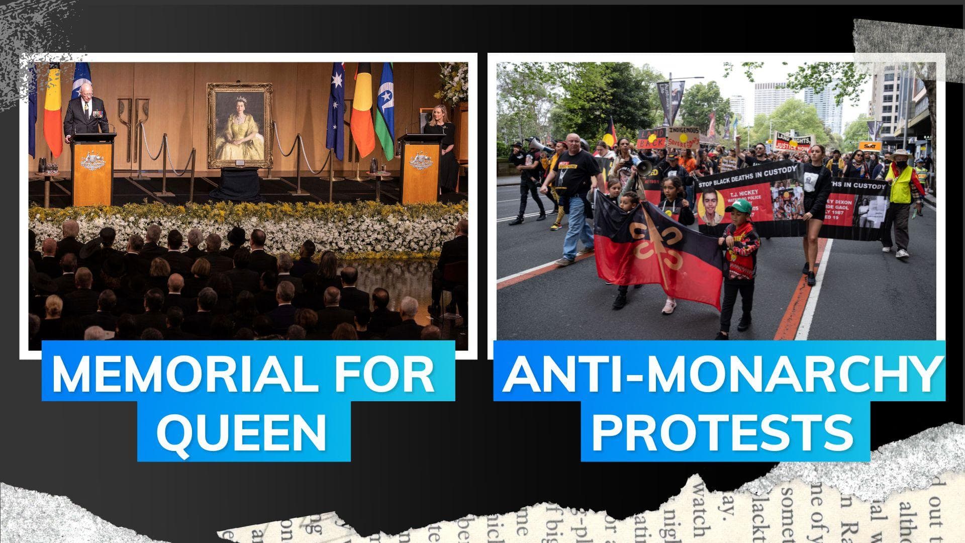 Queen's death: hundreds join anti-monarchy protests in Australia