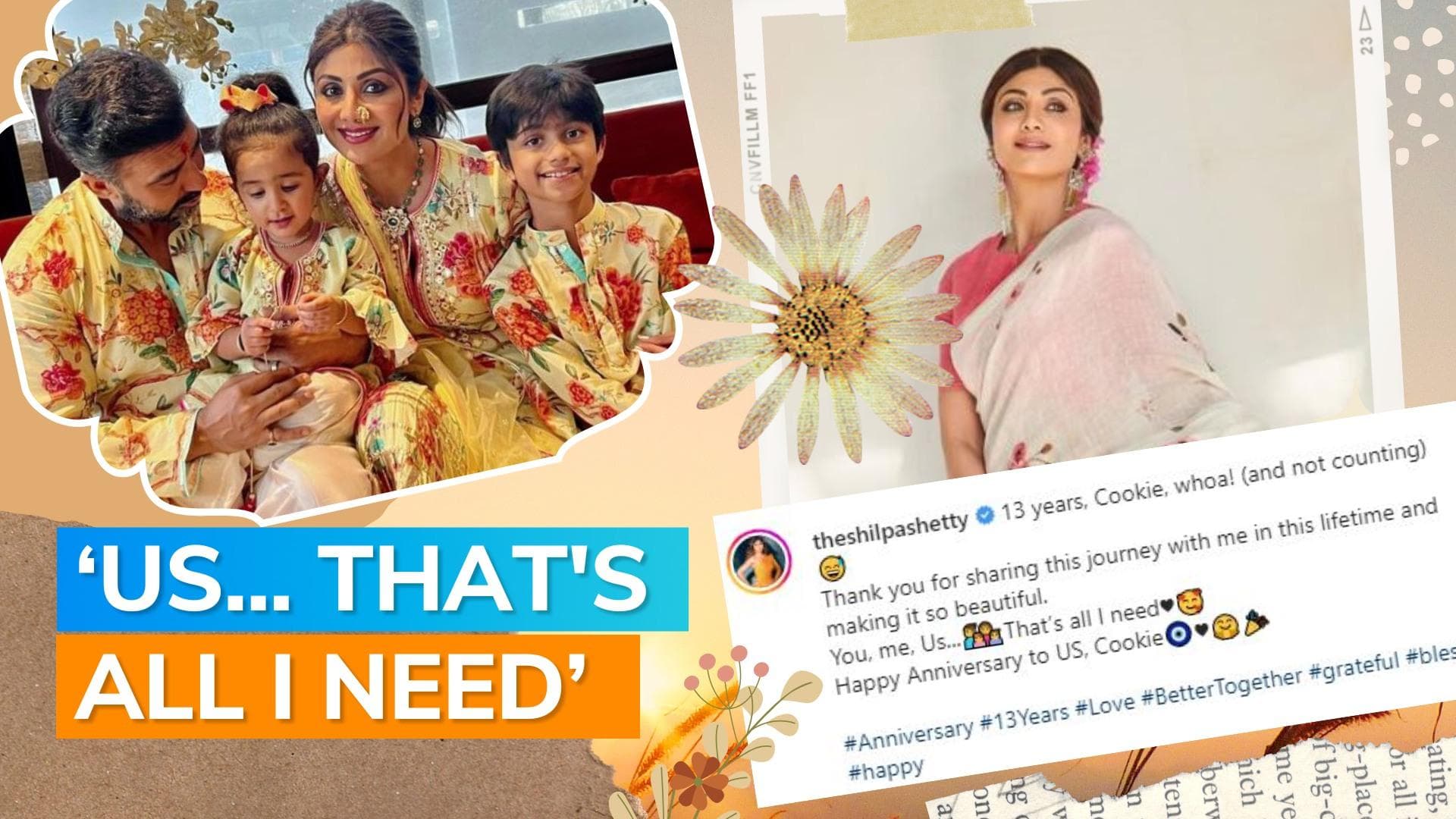 Shilpa Shetty shares montage of romantic pictures with Raj Kundra on their 13th marriage anniversary