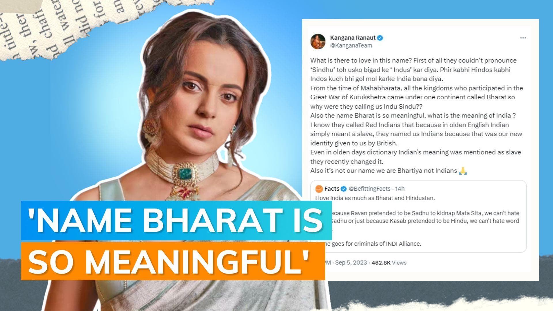 India vs Bharat row: Kangana Ranaut reacts; says we are Bharatiya not Indians