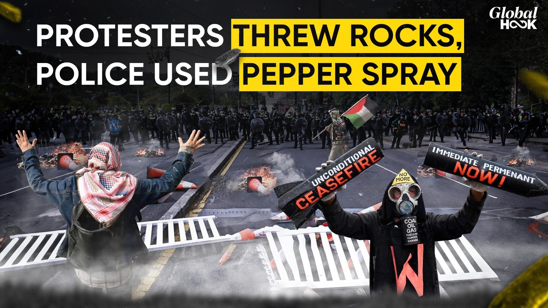 Videos Show Clashes Outside Australian Arms Convention | Anti-War Protesters Clash With Police