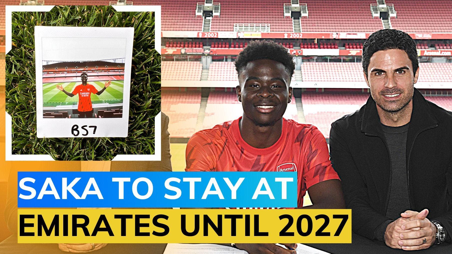 Bukayo Saka signs new contract with Arsenal