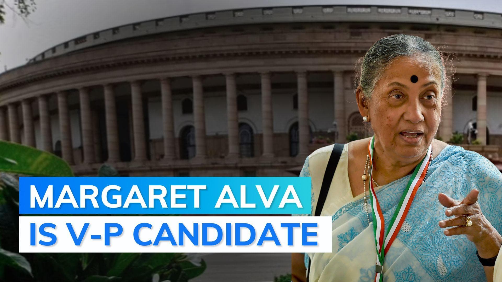 Congress veteran Margaret Alva is joint Opposition candidate for Vice-President