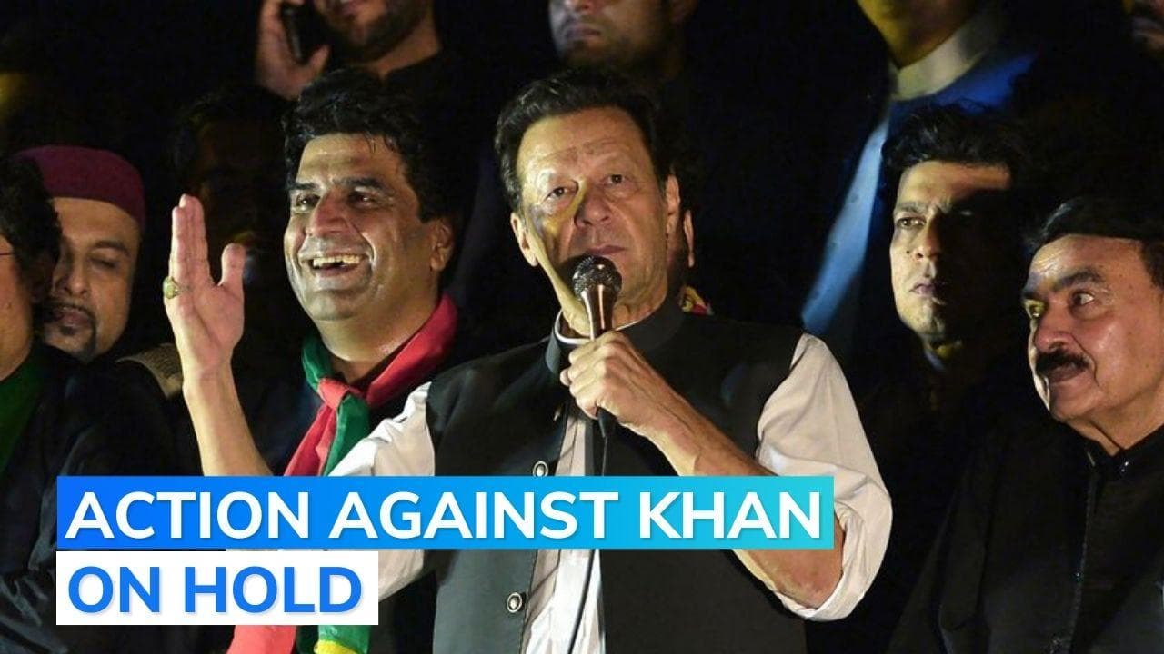 Watch: Imran Khan meets supporters in gas mask as police retreats