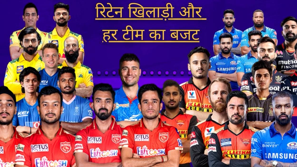 IPL 2022 Mega Auction: रिटेन हुए खिलाड़ियों की पूरी लिस्ट, जानिए किस टीम के पर्स में कितना पैसा मौजूद