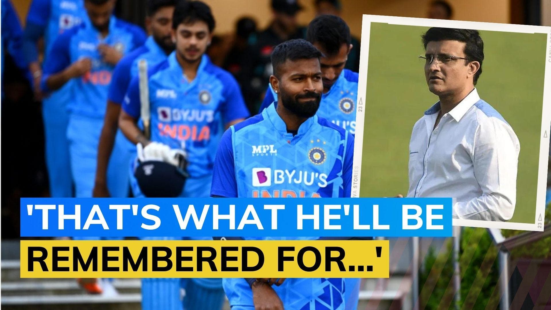 Sourav Ganguly wants Hardik Pandya to make Test comeback