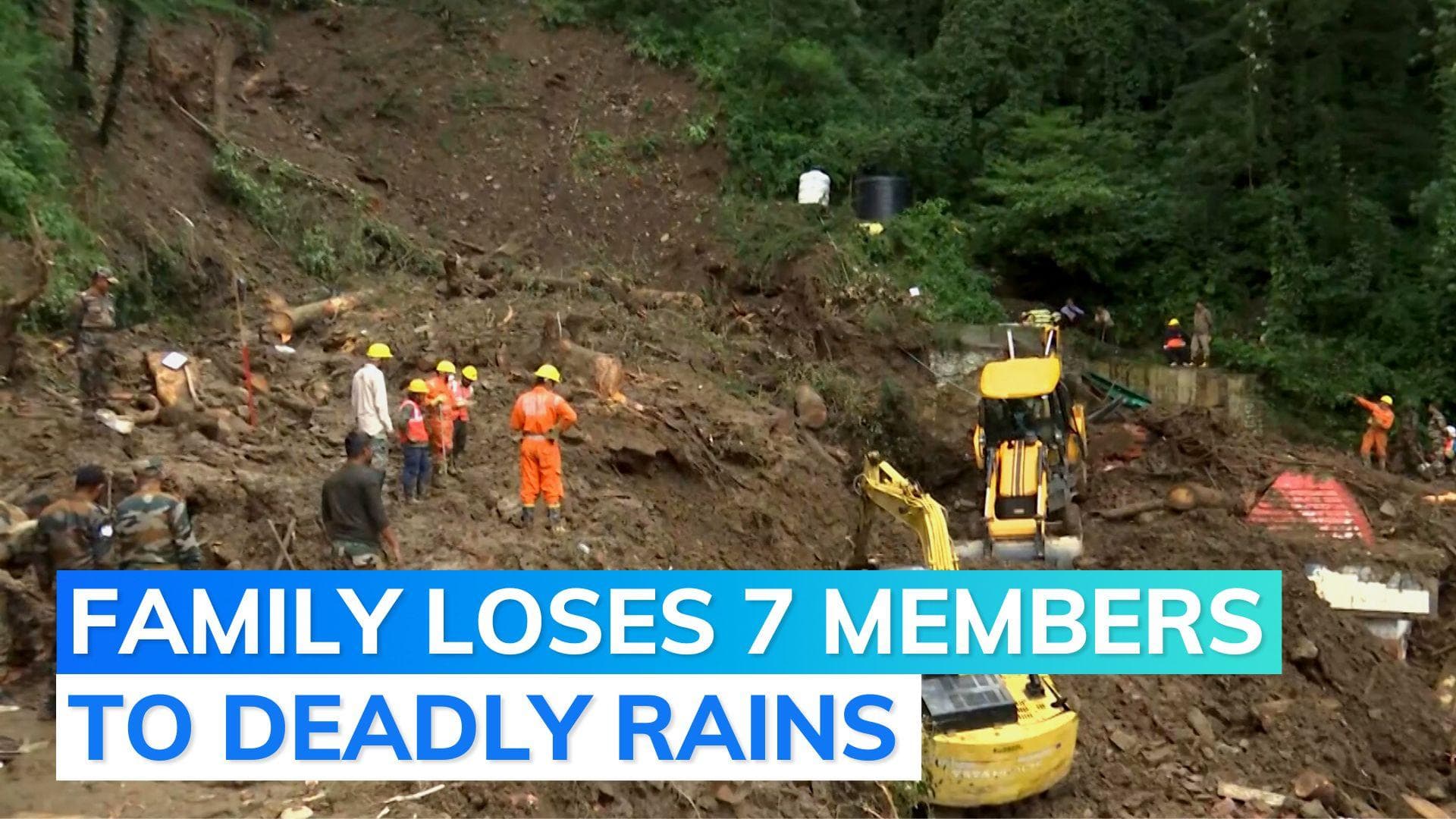 Himachal rains: three generations of family killed in Shimla temple collapse