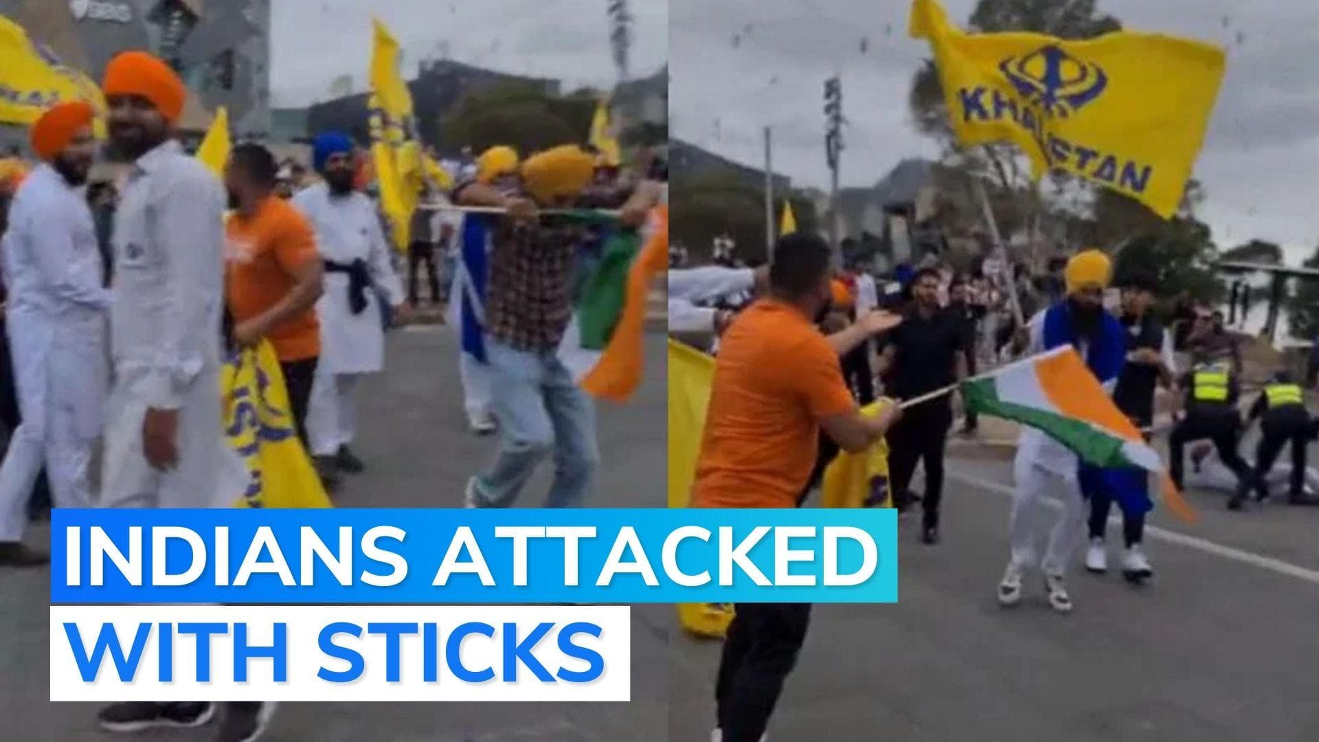 Watch: Indians carrying Tiranga allegedly attacked by Khalistan supporters in Australia