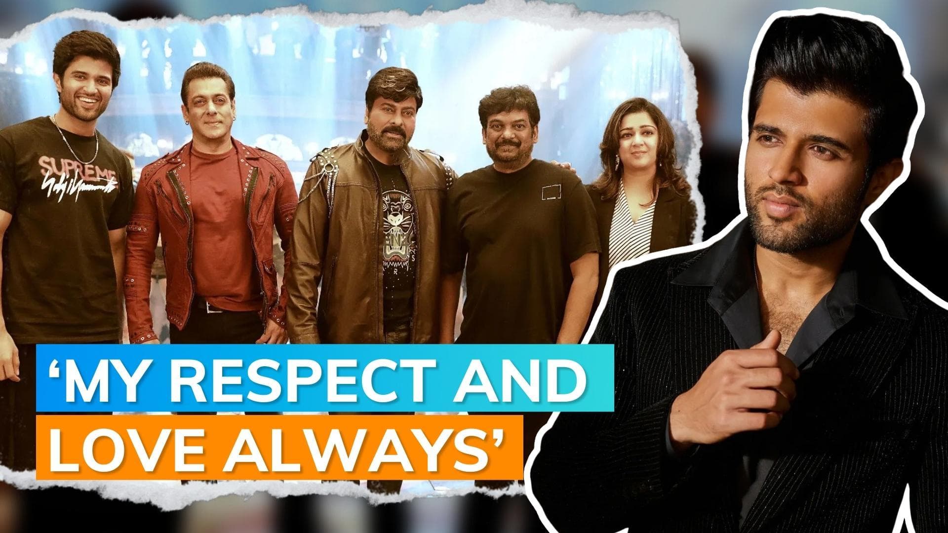 A star-studded picture featuring Vijay Deverakonda with superstars Salman Khan and Chiranjeevi