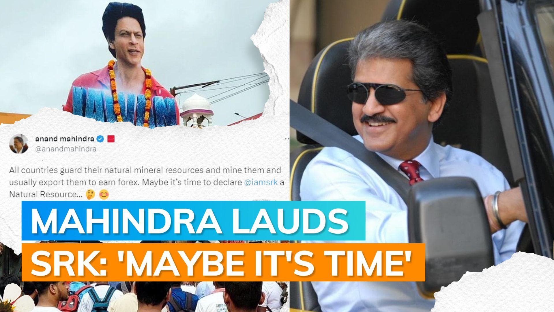 Anand Mahindra refers to ‘Jawan’ star Shah Rukh Khan as ‘natural resource’; actor expresses gratitude