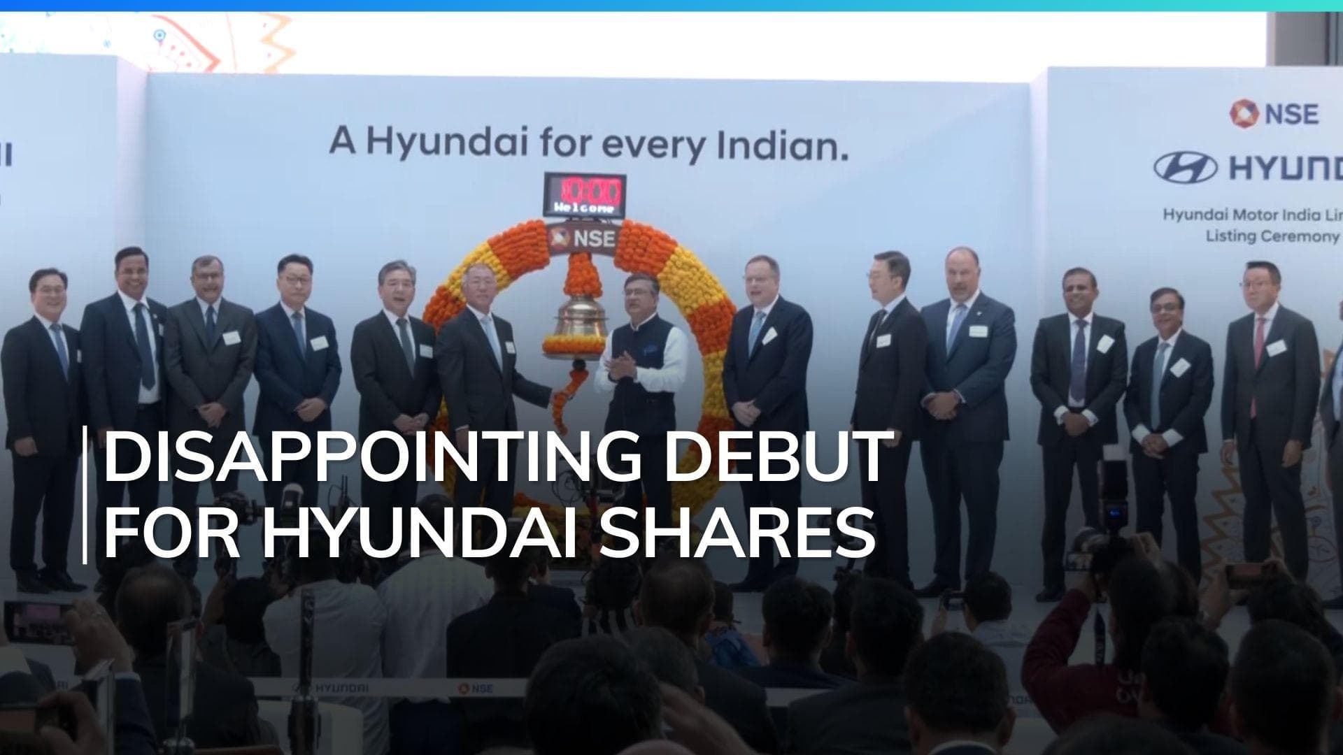 Hyundai Motor India Makes A Muted Debut On Dalal Street, Stock Slips After Listing