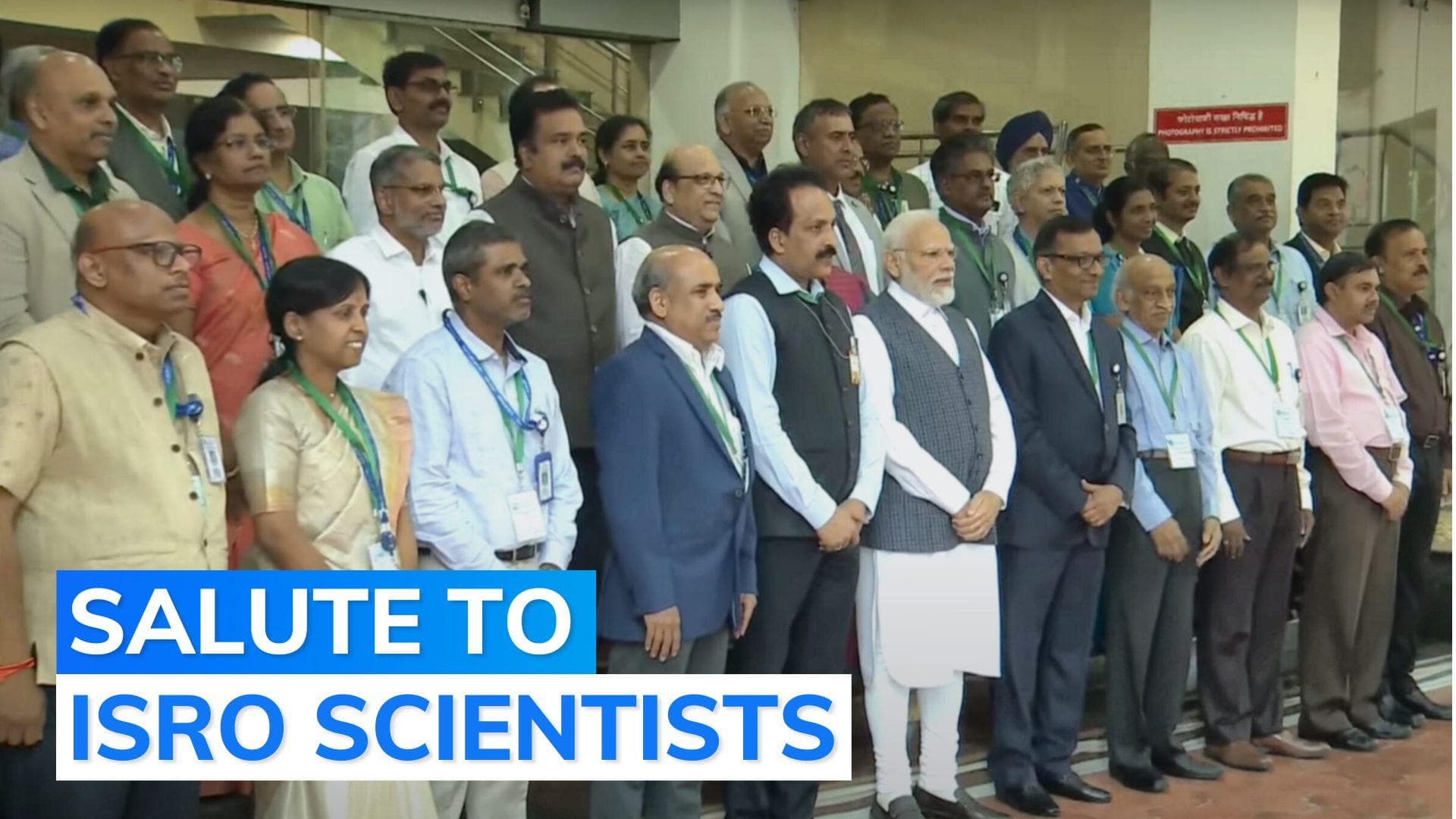 In pix: PM Modi's emotional salute to ISRO scientists for Chandrayaan-3's success