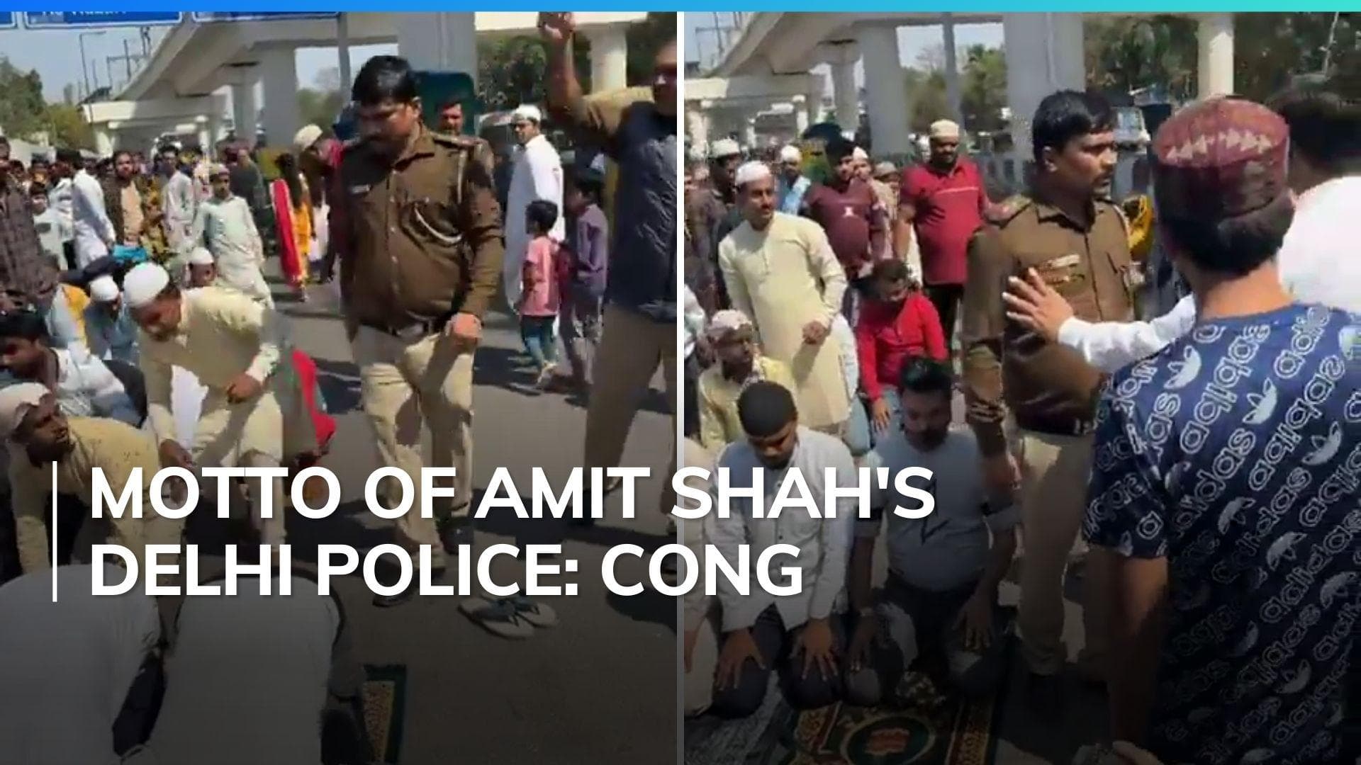 Delhi police officer kicks, slaps people offering namaz, video viral; errant cop suspended   
