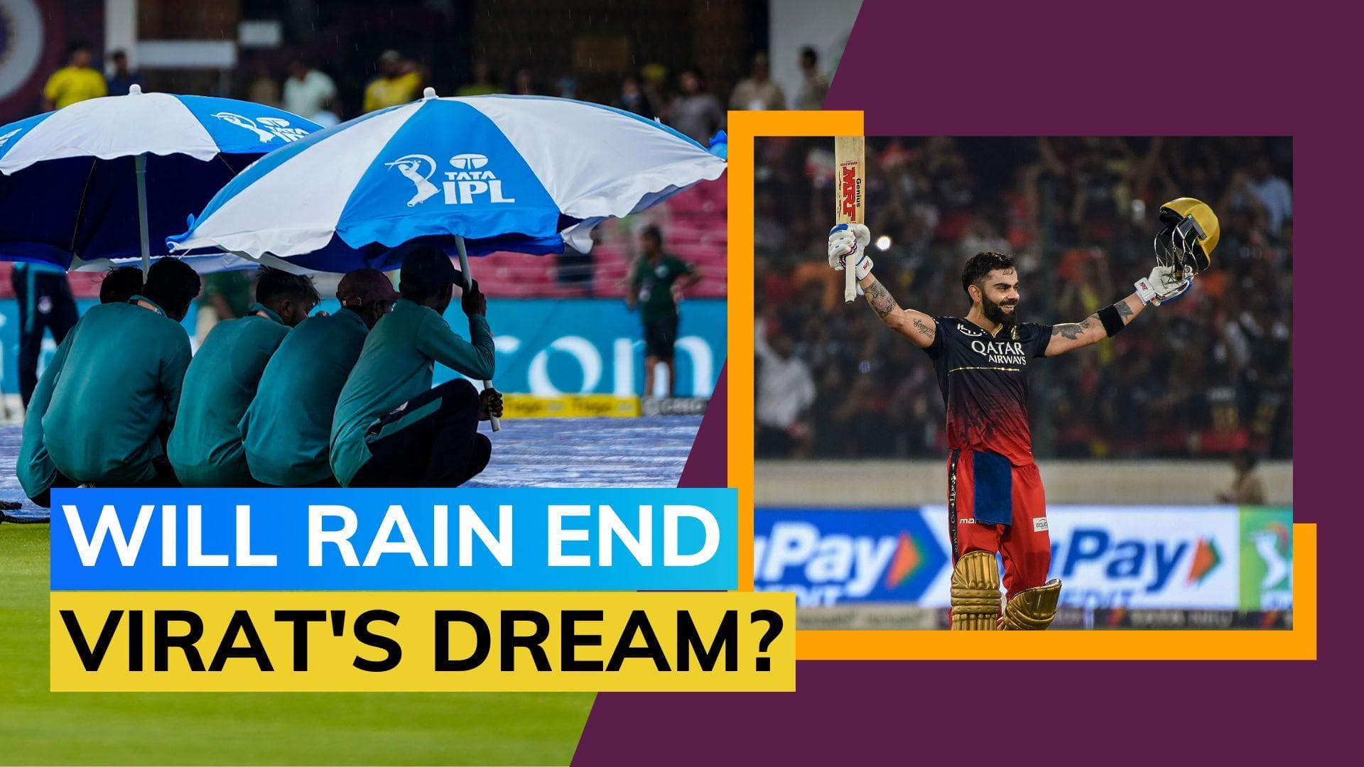 TATA IPL 2023 RCB vs GT: What happens if rain washes out Bangalore's must-win game