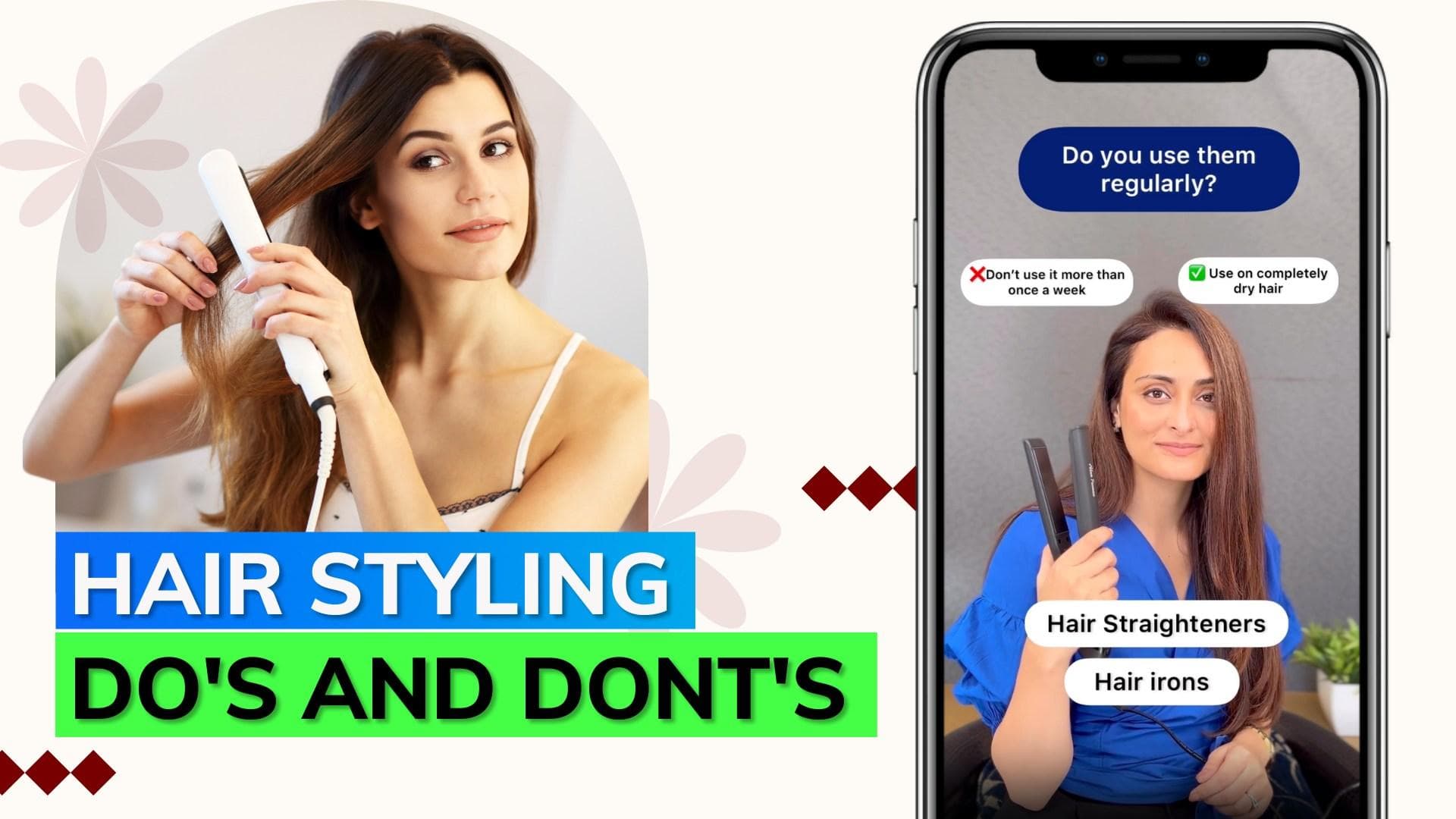 Here's how often you should straighten your hair, according to expert 