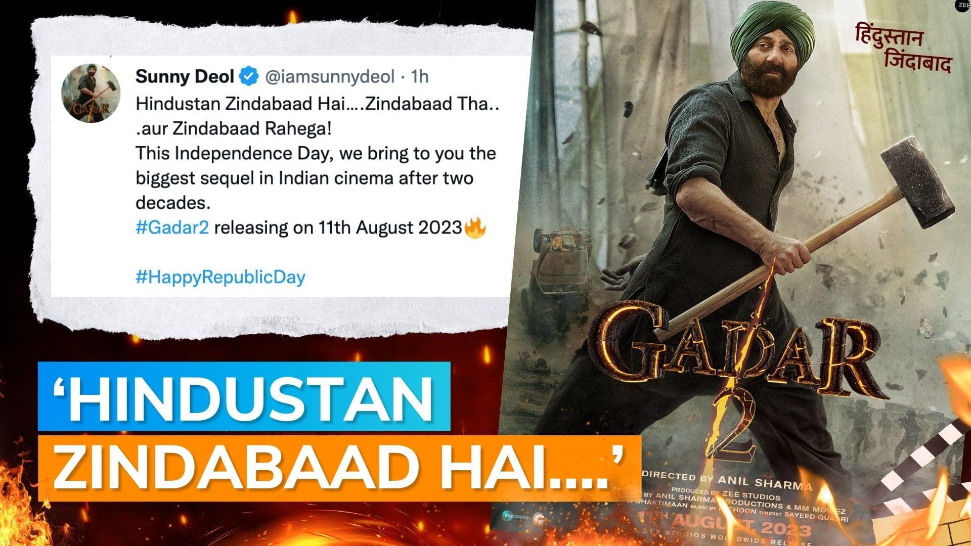 ‘Gadar 2’ first look poster out: Sunny Deol and Ameesha Patel’s film to release on Independence Day