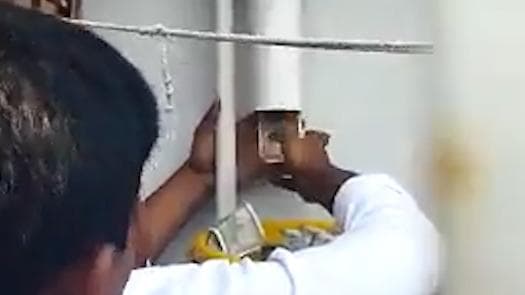 Watch: ₹40 lakh cash found in drain pipe during raid on PWD employee in Karnataka