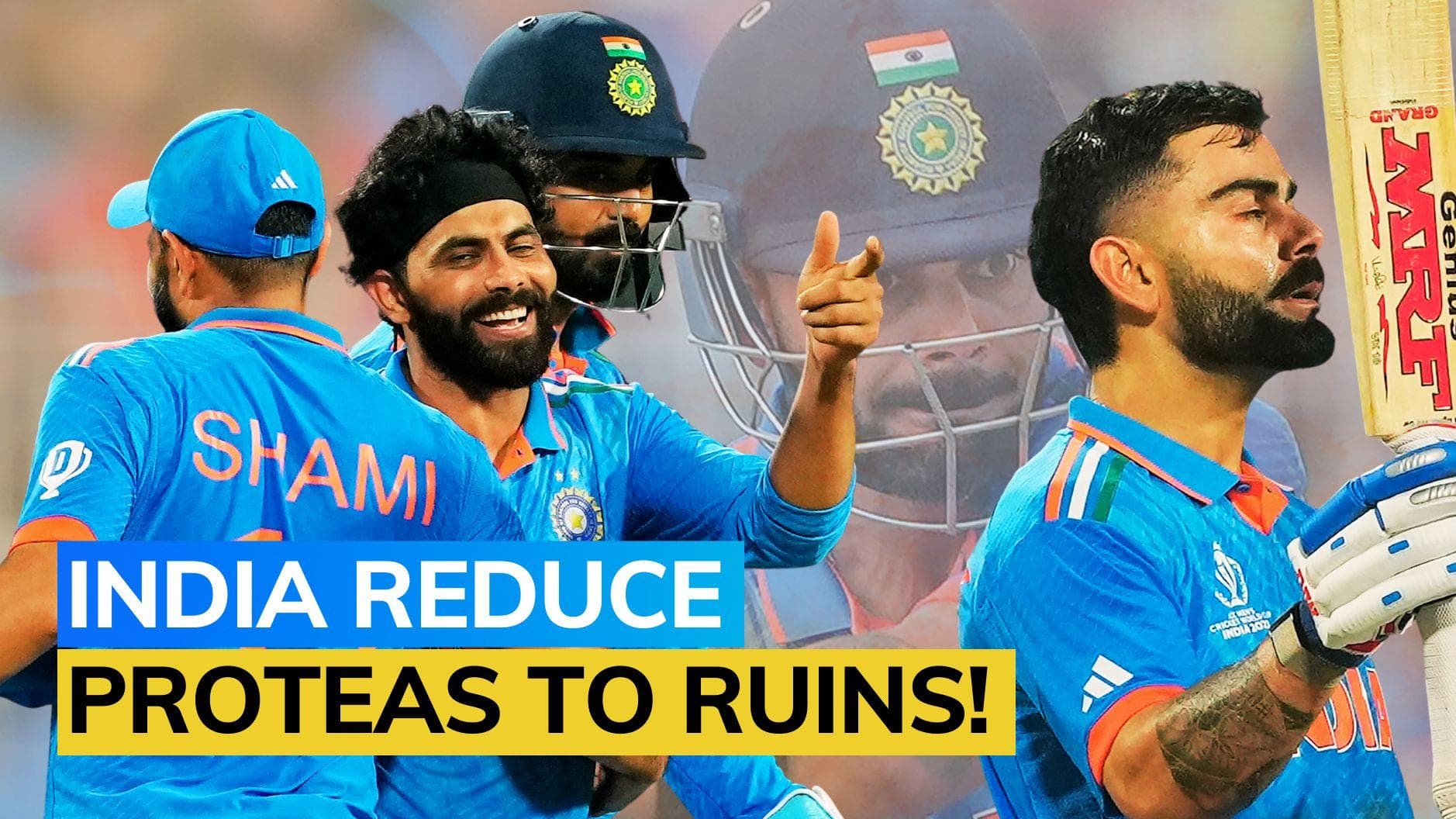 Cricket World Cup 2023: Jadeja, Virat Kohli star as ruthless India tear down South Africa with 243-run win | IND vs SA