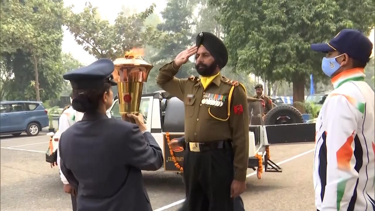 50 years of 1971 war: Victory flame that was lit by PM Modi arrives in Delhi