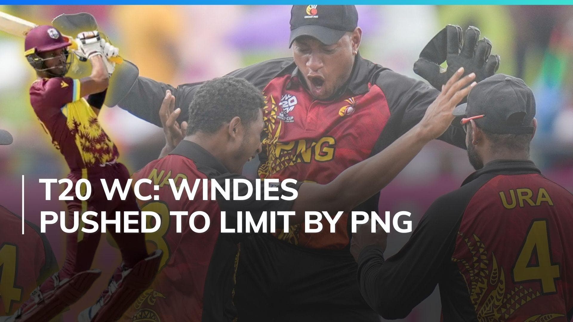Watch: West Indies survive Papua New Guinea scare to secure nail-biting victory in T20 World Cup 2024