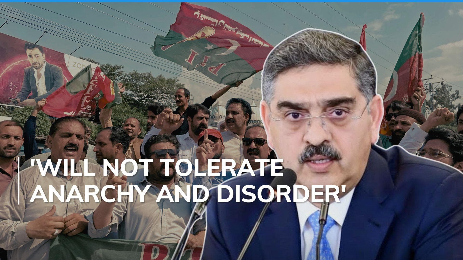 Interim Pakistan PM warns against 'anarchy' as Imran's party protests