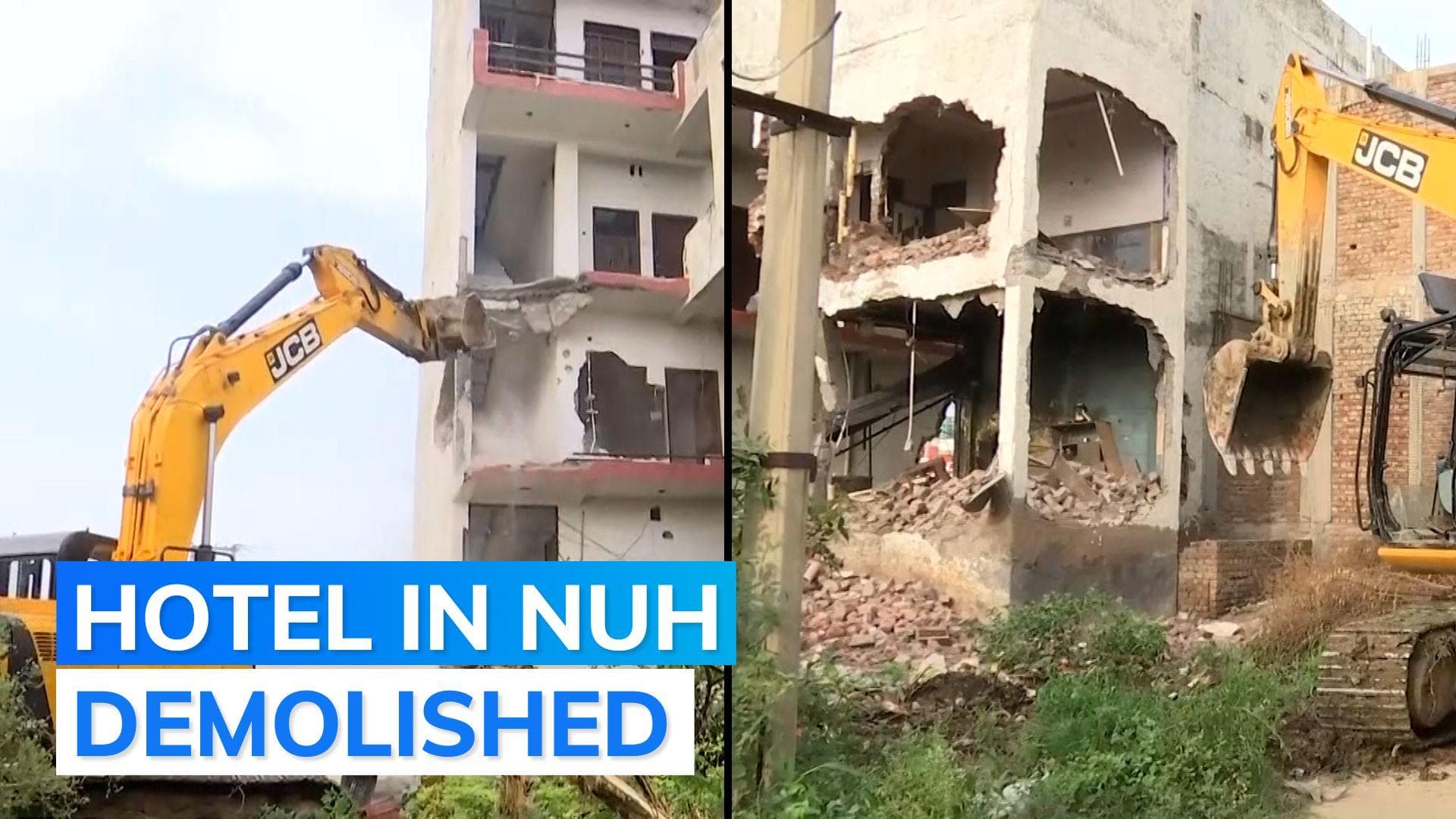 Nuh violence:  hotel from where ‘hooligans pelted stones’ demolished