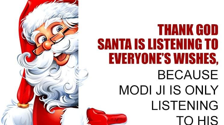 'शुक्र है Santa बिना पहियों वाली गाड़ी पर घूमते हैं', Christmas के दिन केंद्र पर Congress का मीम वार