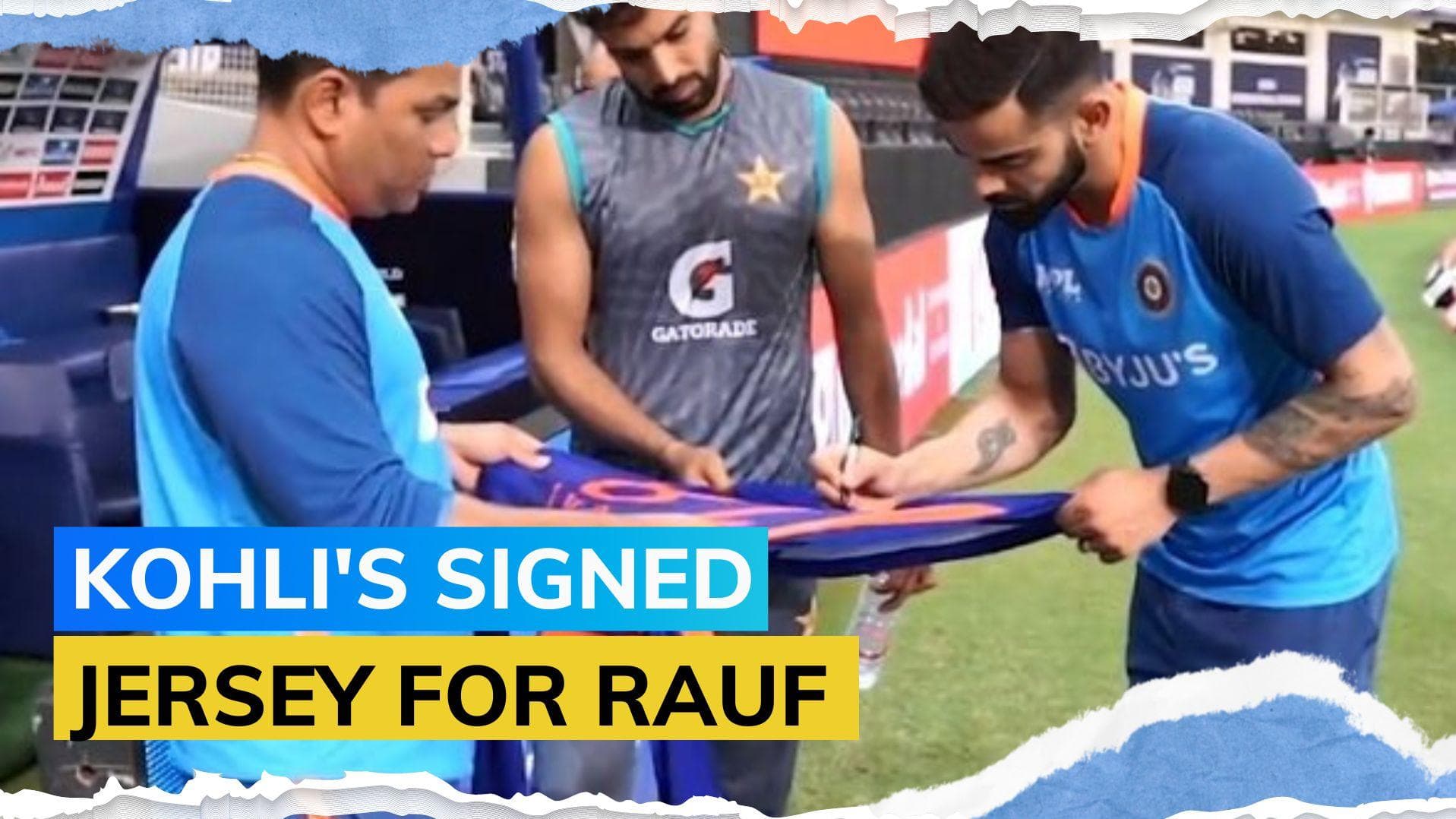 Asia Cup 2022: Virat Kohli gifts signed jersey to Pakistan's Haris Rauf