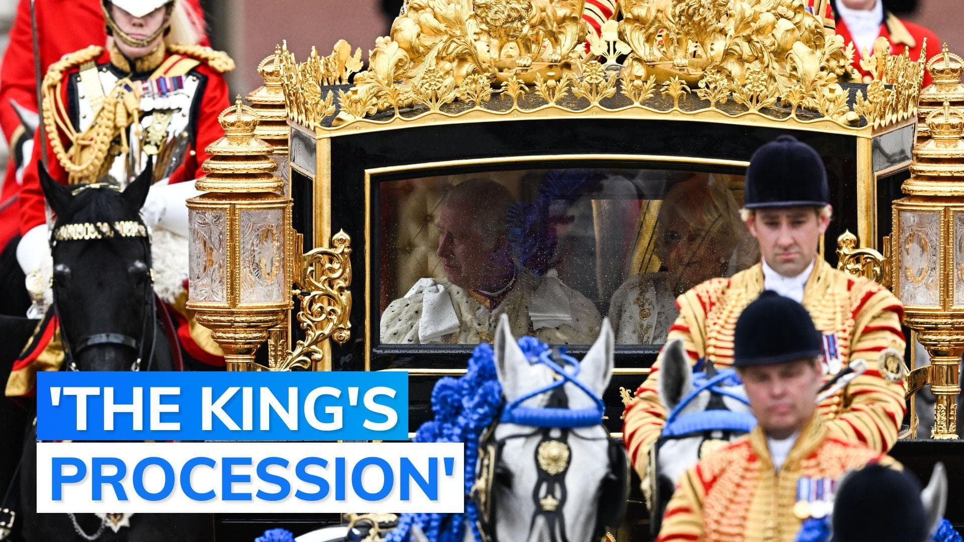 King Charles, Queen Camilla head to Westminster Abbey for coronation