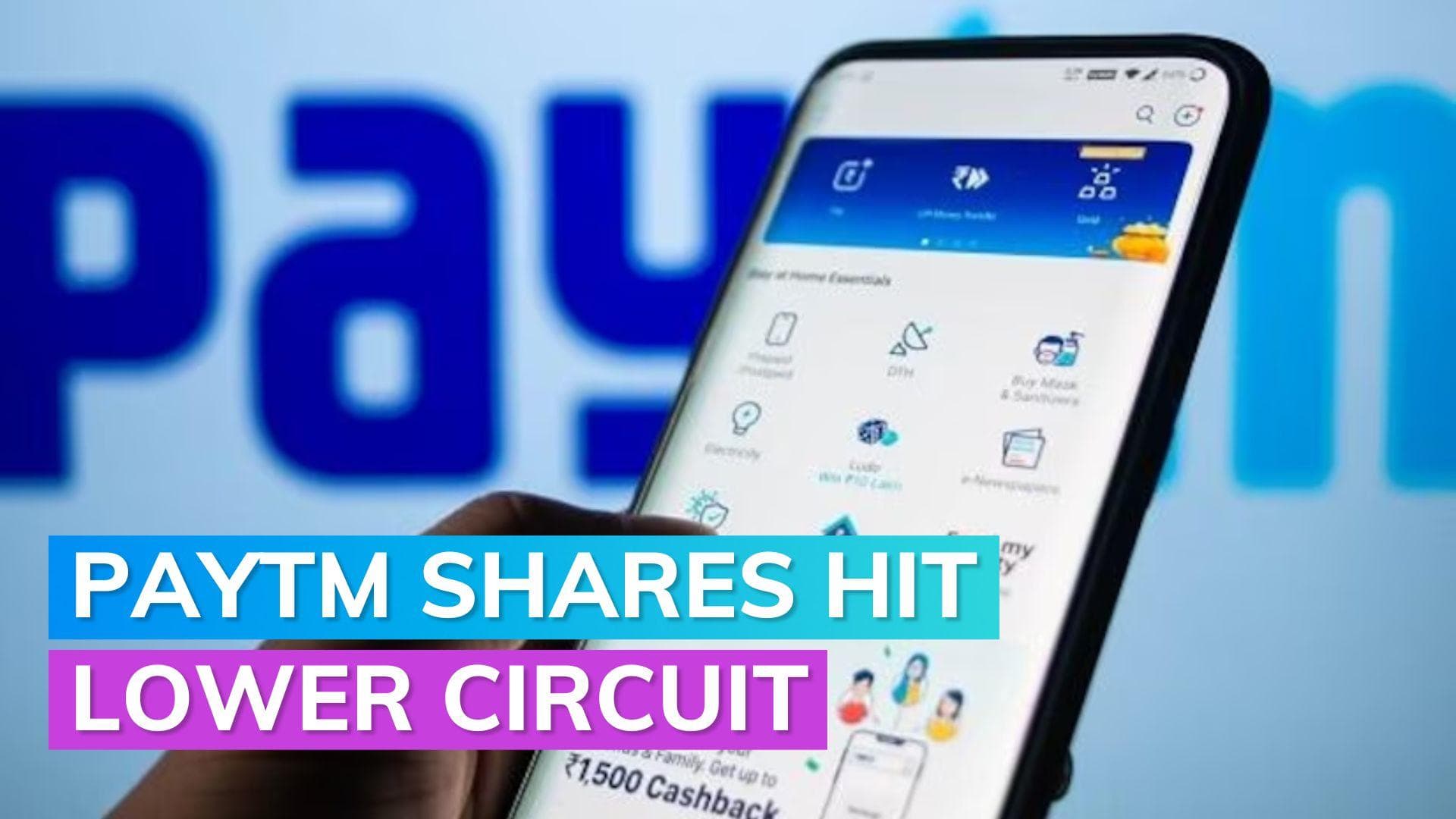Paytm share price hits 20% lower circuit limit after it announced cut down on slow ticket postpaid loans