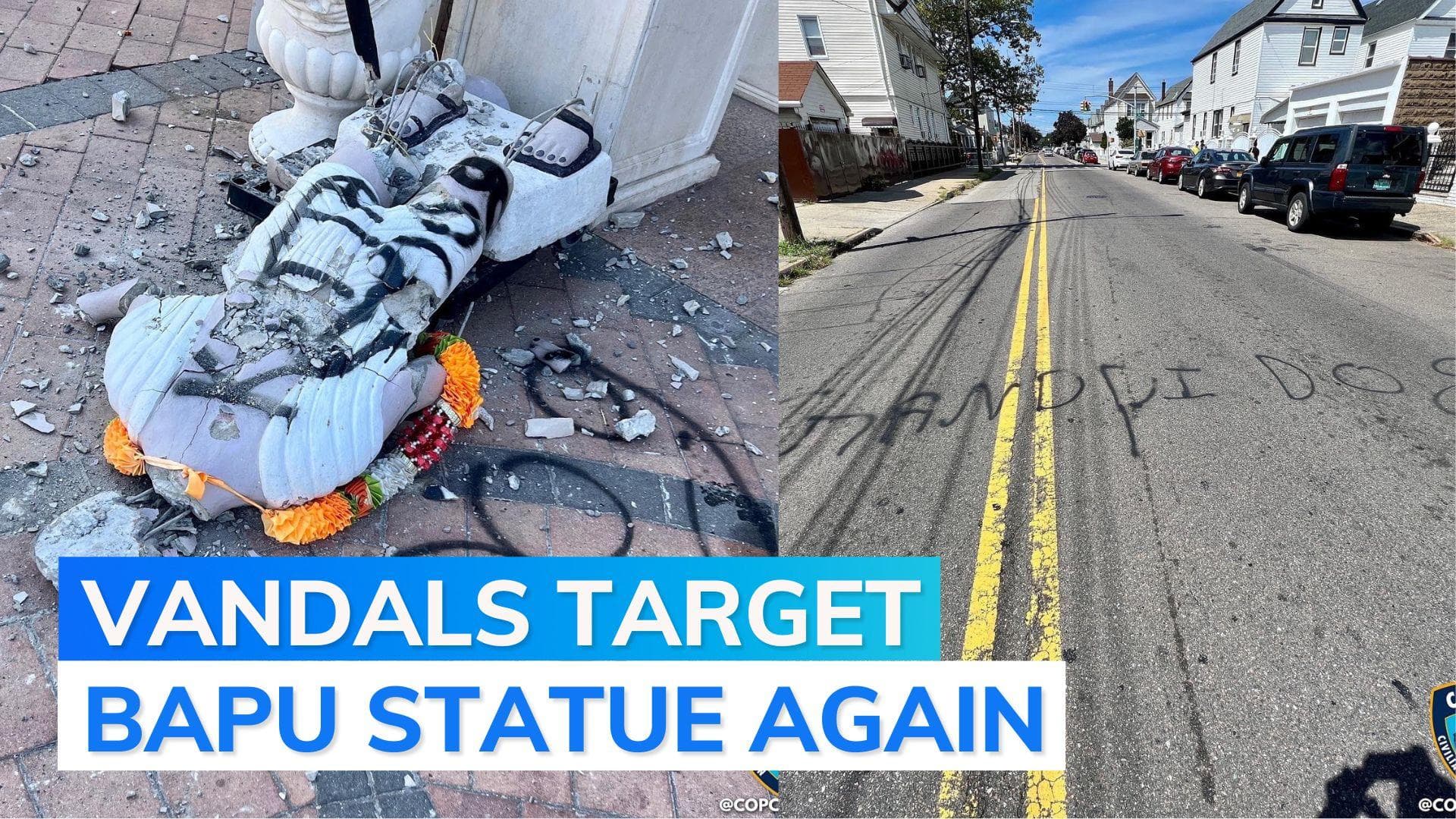 Mahatma Gandhi's statue outside Hindu temple in New York vandalised 