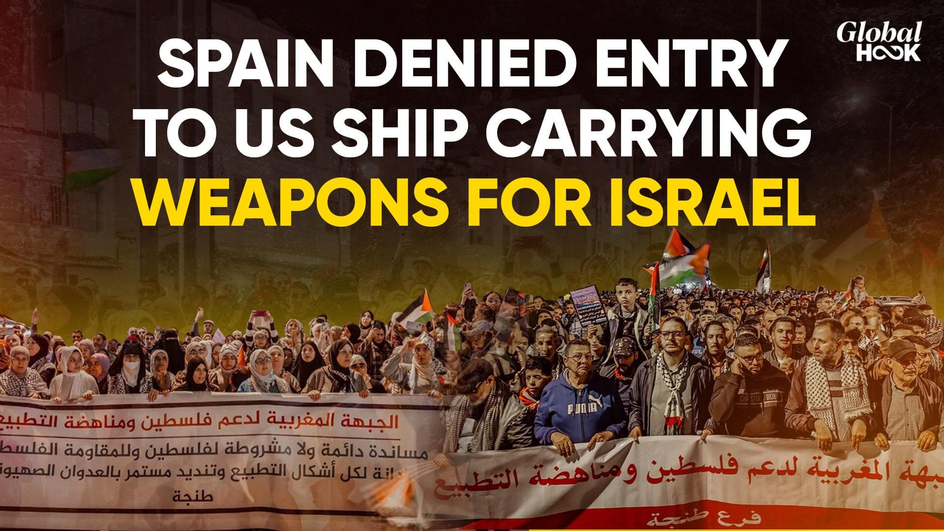 Massive Protest In Morocco As US-flagged Ship With ‘Weapons For Israel’ Docks At Tangier Port