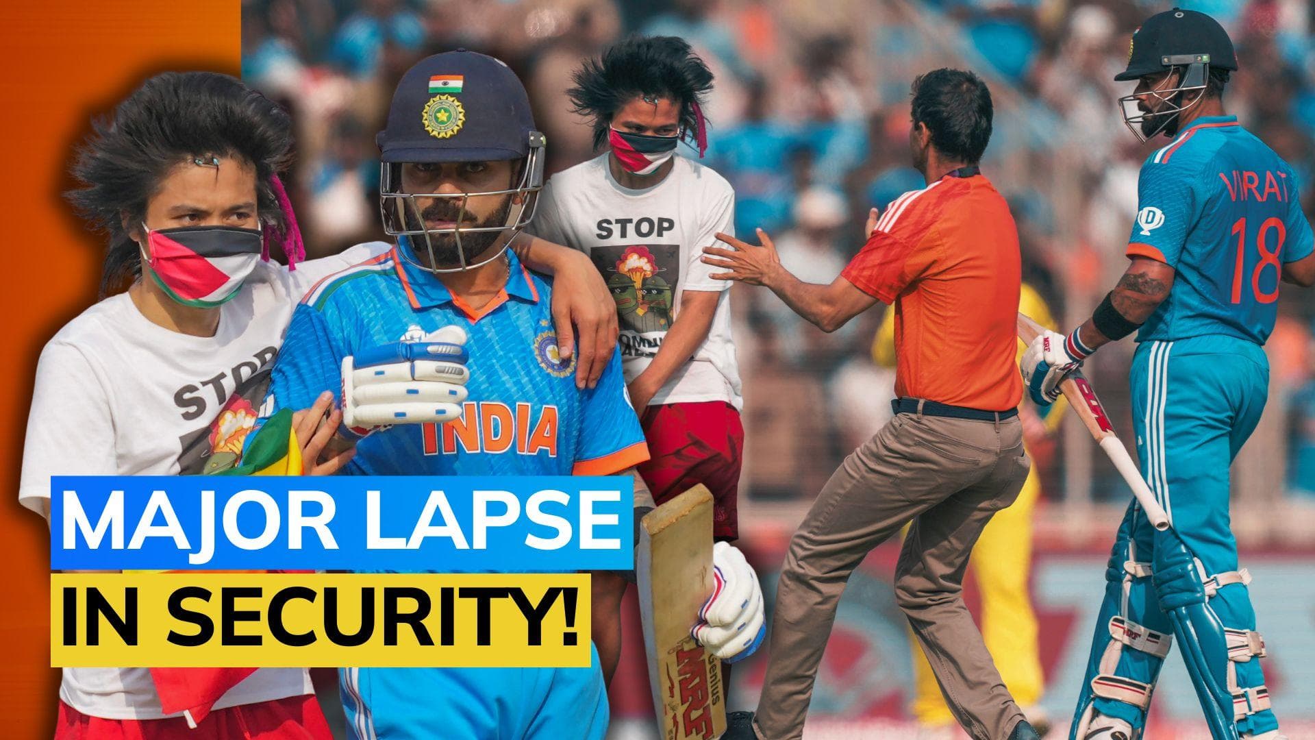 Cricket World Cup final: Palestine supporter invades pitch and hugs Virat Kohli | India vs Australia